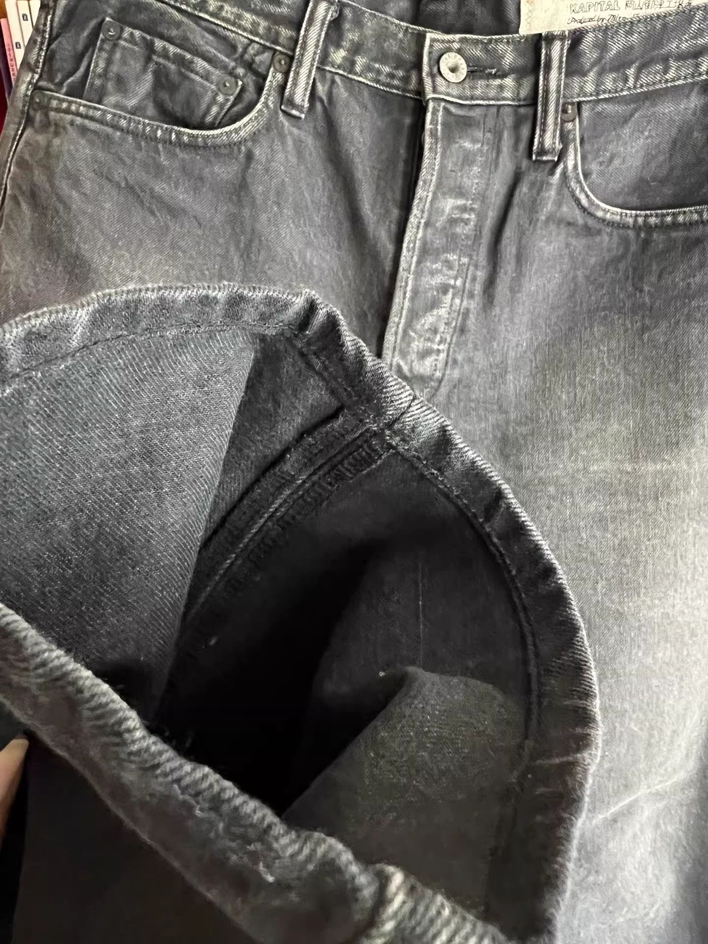 Kapital Kapital Japanese Made Distressed Black Jeans Size US 34 / EU 50 - 4 Thumbnail