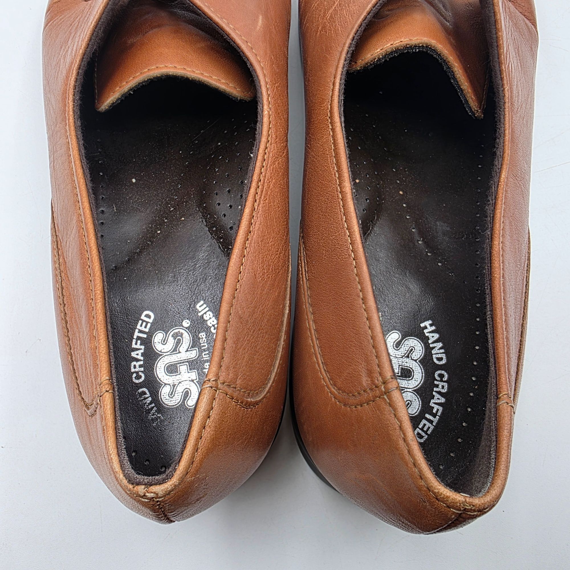 SAS SAS Petra Womens 9.5 Brown Leather Comfort Shoes Casual Loaf Size US 9.5 / IT 39.5 - 8 Thumbnail