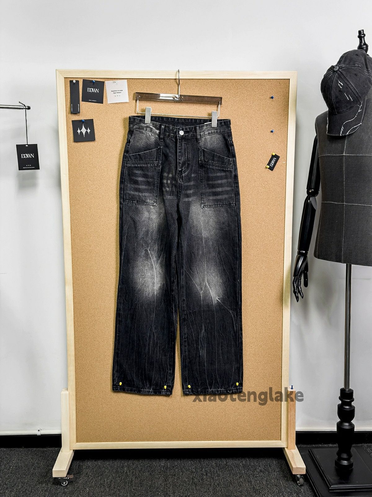 Jean × Vintage washed faded gradient yuppie loose baggy jeans Size US 32 / EU 48 - 2 Thumbnail