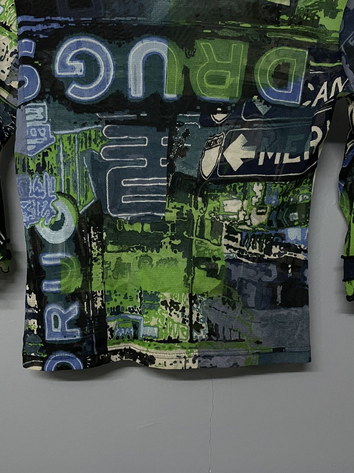 GOA Vintage 1990s Japan Designer Raphegi Drug Cripple Punk Mesh Size US S / EU 44-46 / 1 - 10 Thumbnail