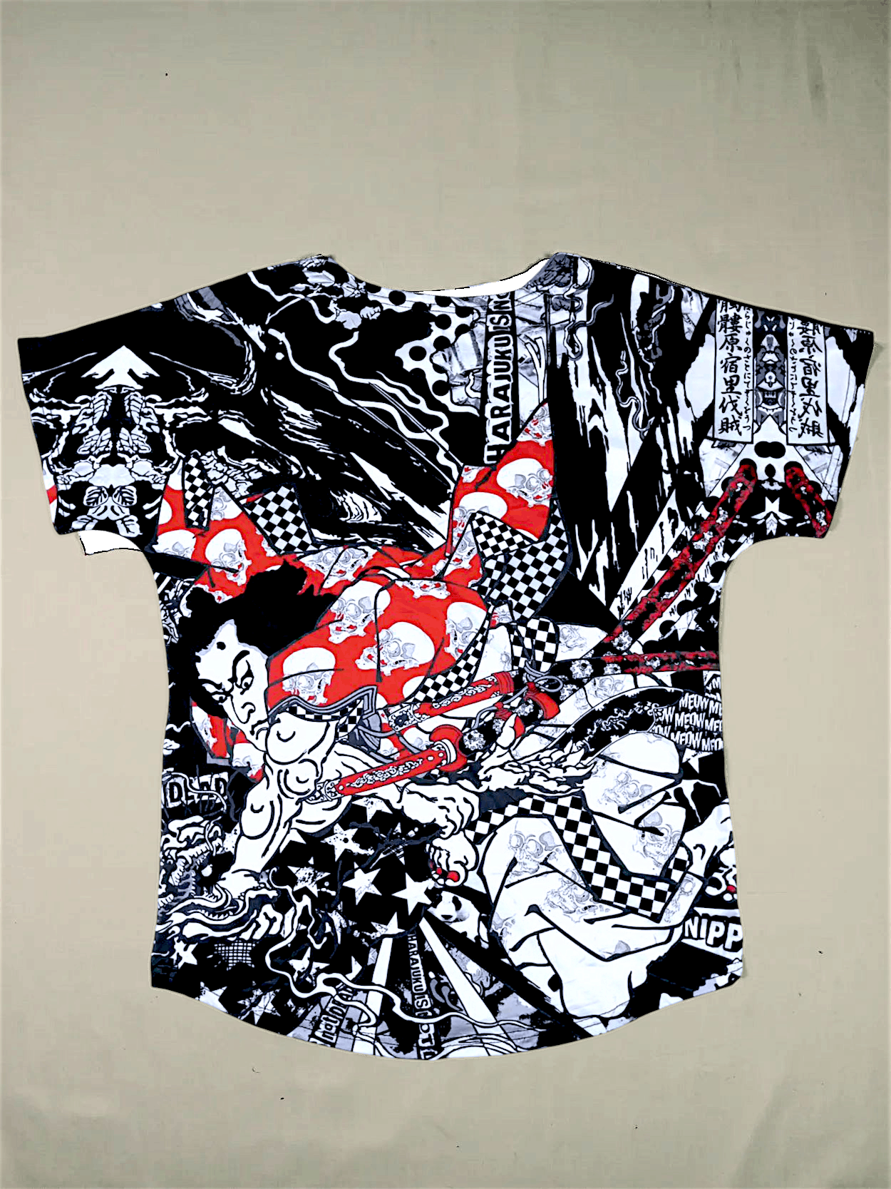 Japanese Brand VINTAGE ACDC RAG Samurai Harajuku Is Not Dead Full print Size US L / EU 52-54 / 3 - 4 Thumbnail