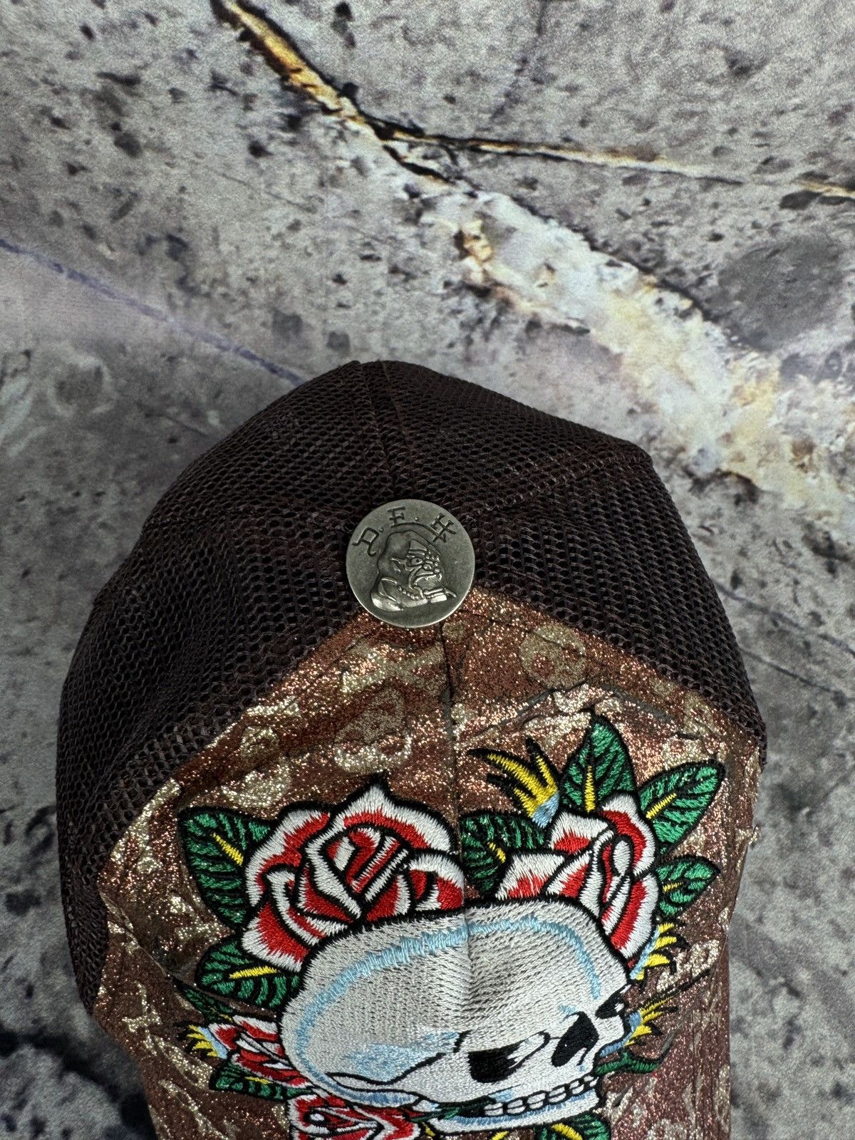Ed Hardy Ed Hardy “Sugar Skull” Men’s Cap Size ONE SIZE - 3 Thumbnail