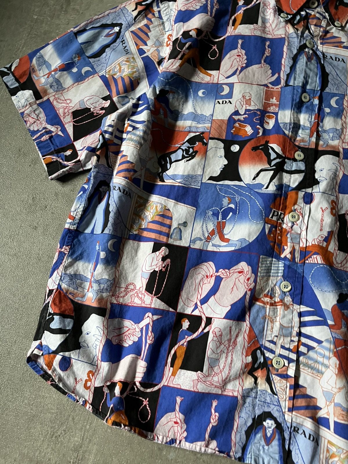 Prada Prada S/S 18 comics rope motif shirt multicolor Size US L / EU 52-54 / 3 - 2 Thumbnail