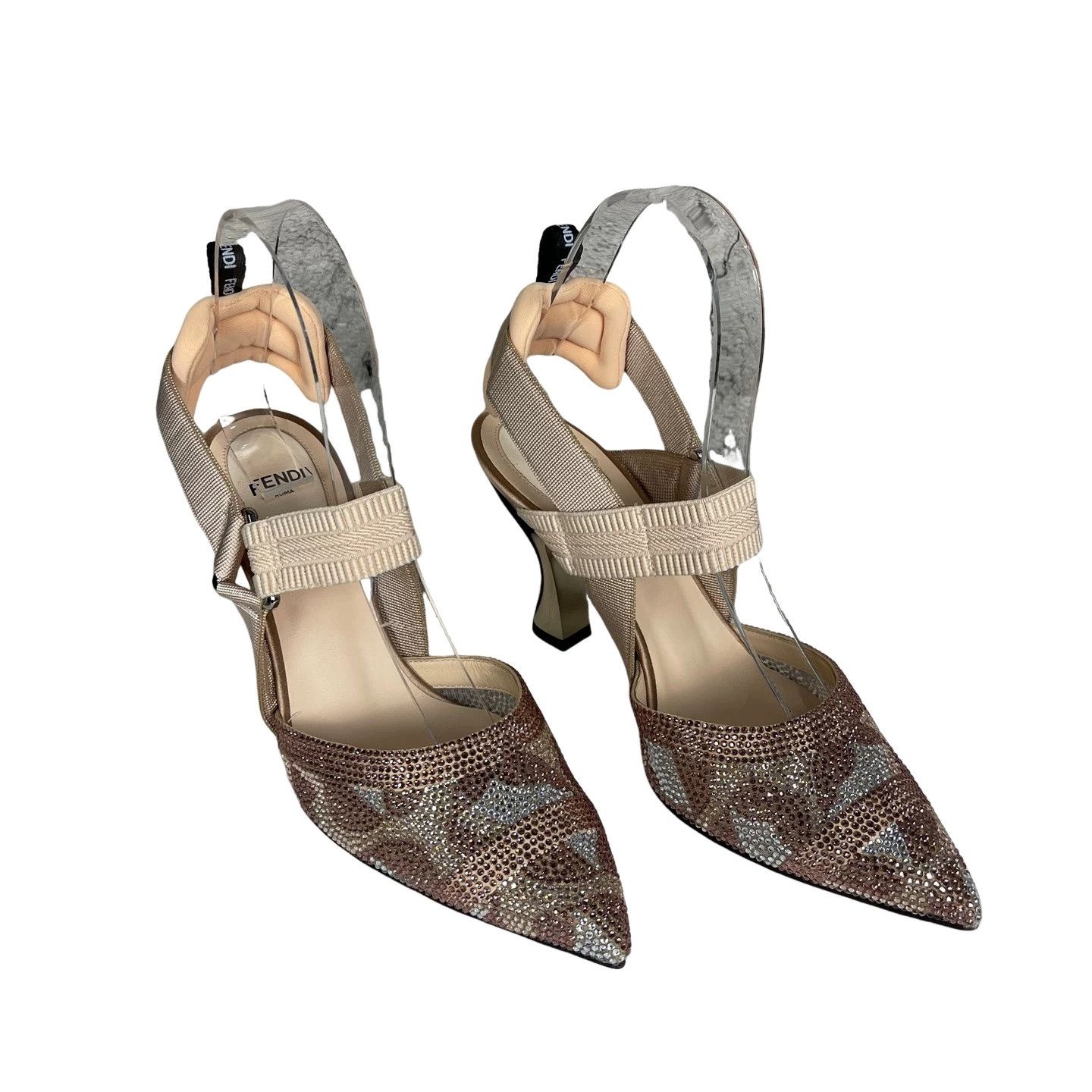 Fendi Fendi Rhinestone Pointed Toe Heels Size 37 Size US 7 / IT 37 - 1 Thumbnail