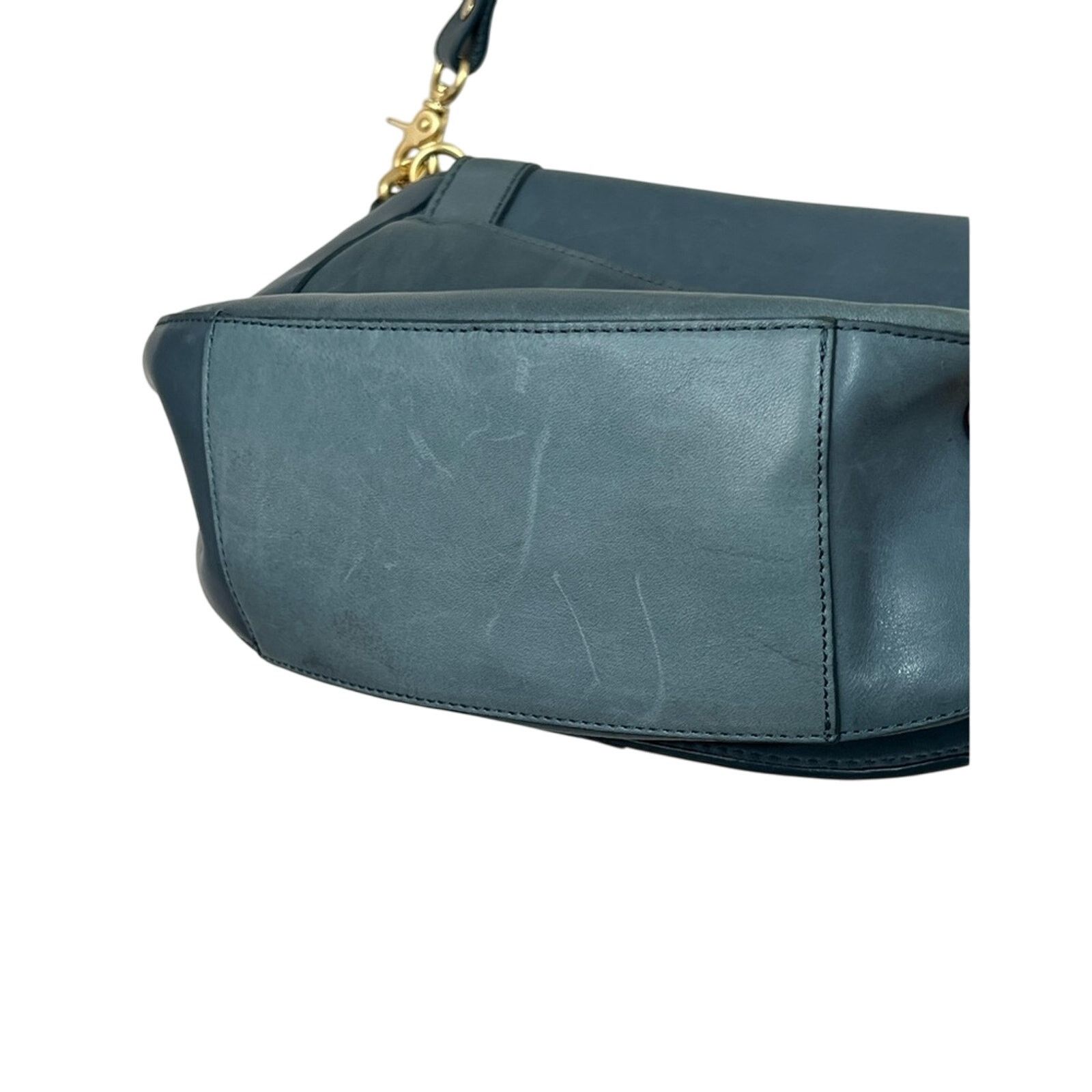 BRAHMIN Brahmin Southcoast Sonny Crossbody Purse Turnlock Teal Aqua Size ONE SIZE - 9 Thumbnail