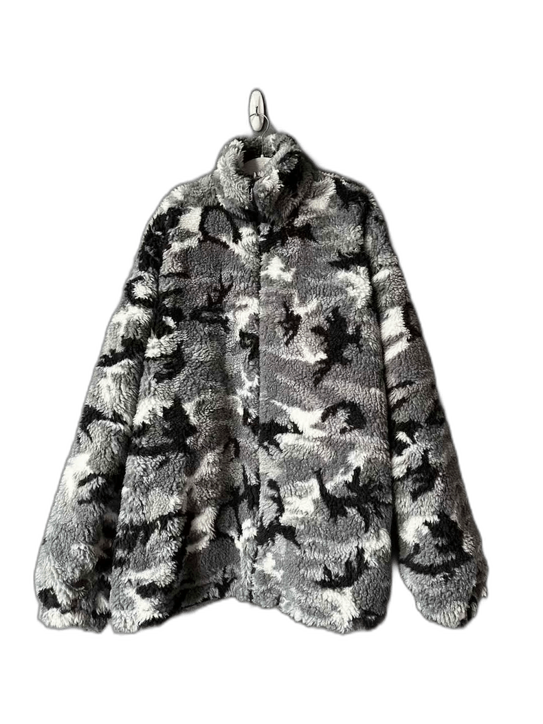 Balenciaga Balenciaga Gray Camouflage Teddy Coat-2506 Size US L / EU 52-54 / 3 - 1 Thumbnail