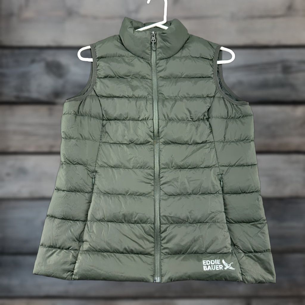 Eddie Bauer VINTAGE Eddie Bauer Vest Womens M Green Puffer Insulated Full Zip Feather Down EB650 Size M / US 6-8 / IT 42-44 - 1 Thumbnail