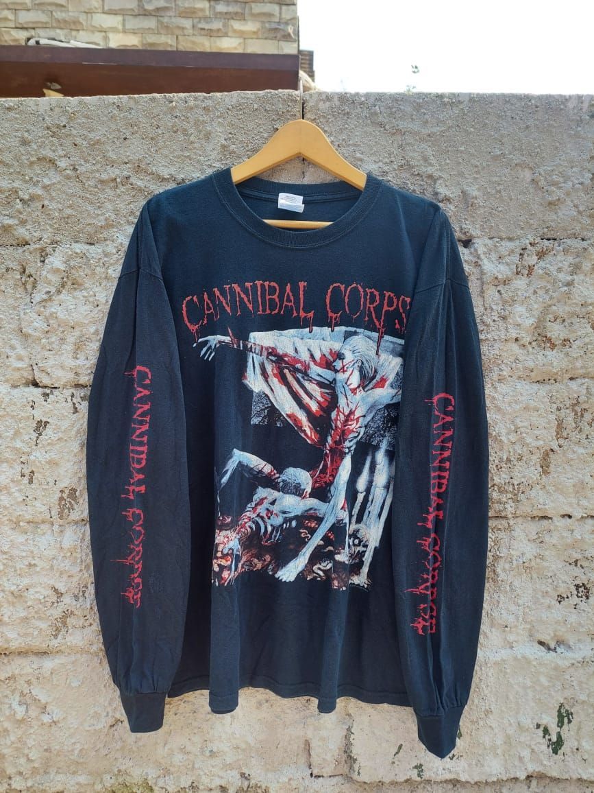 image of Archival Clothing x Band Tees Cannibal Corpse Longsleeve in Black, Men's (Size Large)