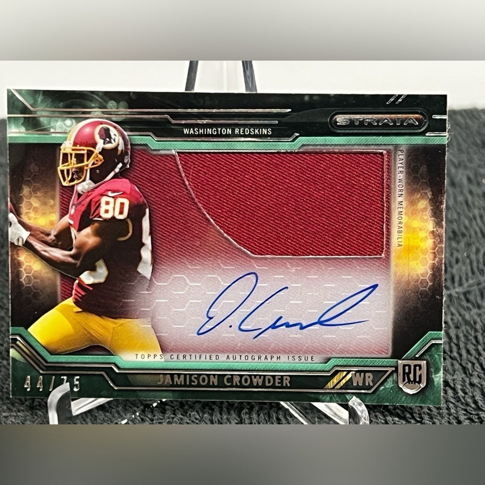 NFL 2015 Topps Strata Clear Cut Jamison Crowder RPA Auto RC Size ONE SIZE - 2 Thumbnail