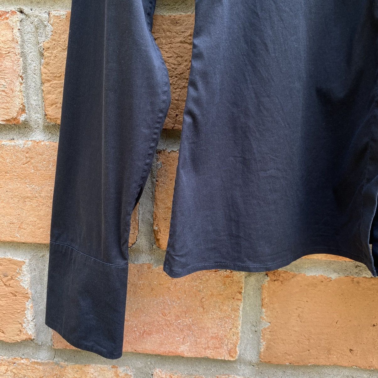 Jil Sander Jil Sander Black Fitted Long-Sleeve Stretch Shirt Size XS / US 0-2 / IT 36-38 - 14 Thumbnail