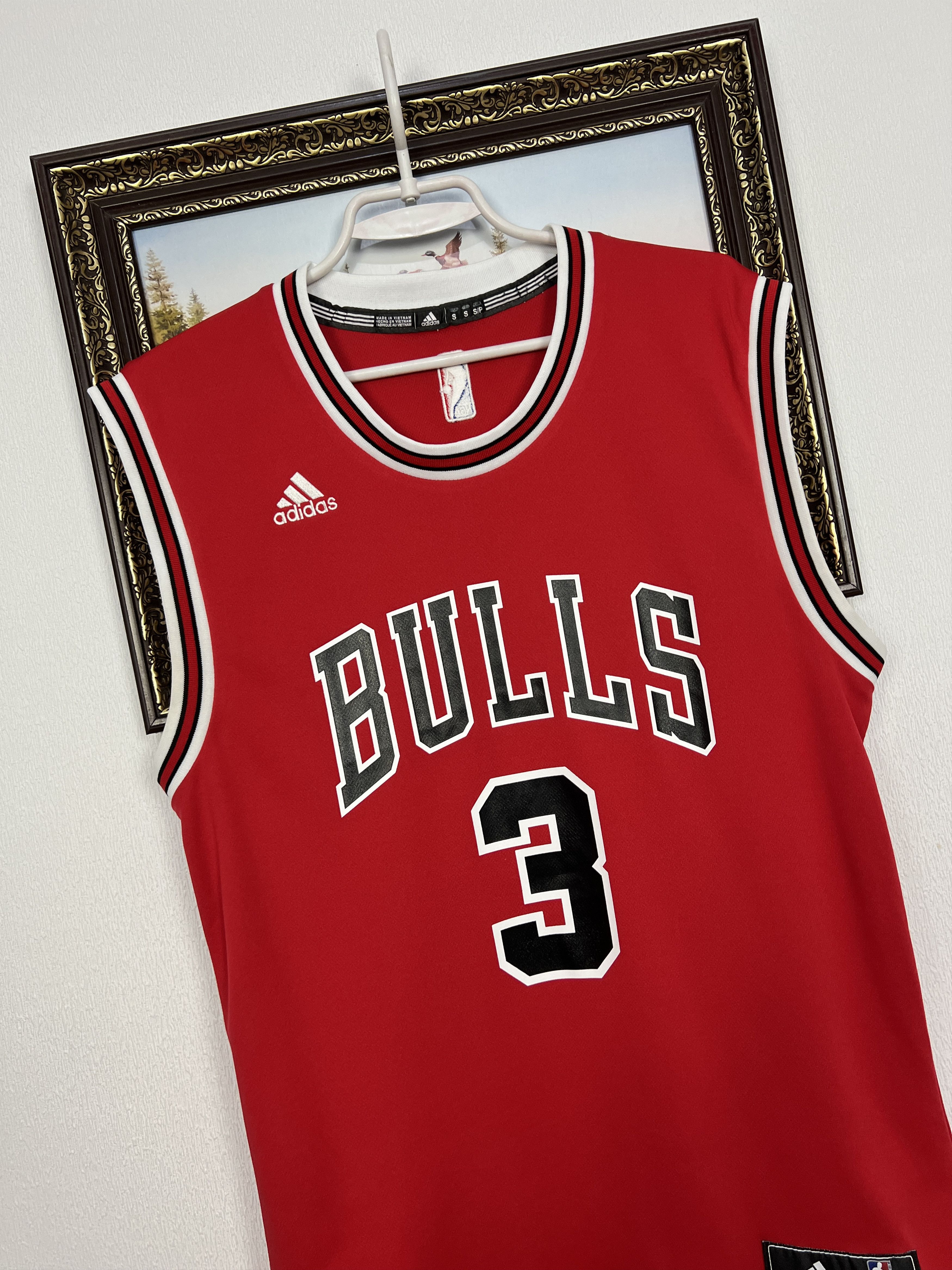 Adidas Vintage Adidas Chicago Bulls NBA #3 Wade Jersey Mens Shirt Size US S / EU 44-46 / 1 - 4 Thumbnail