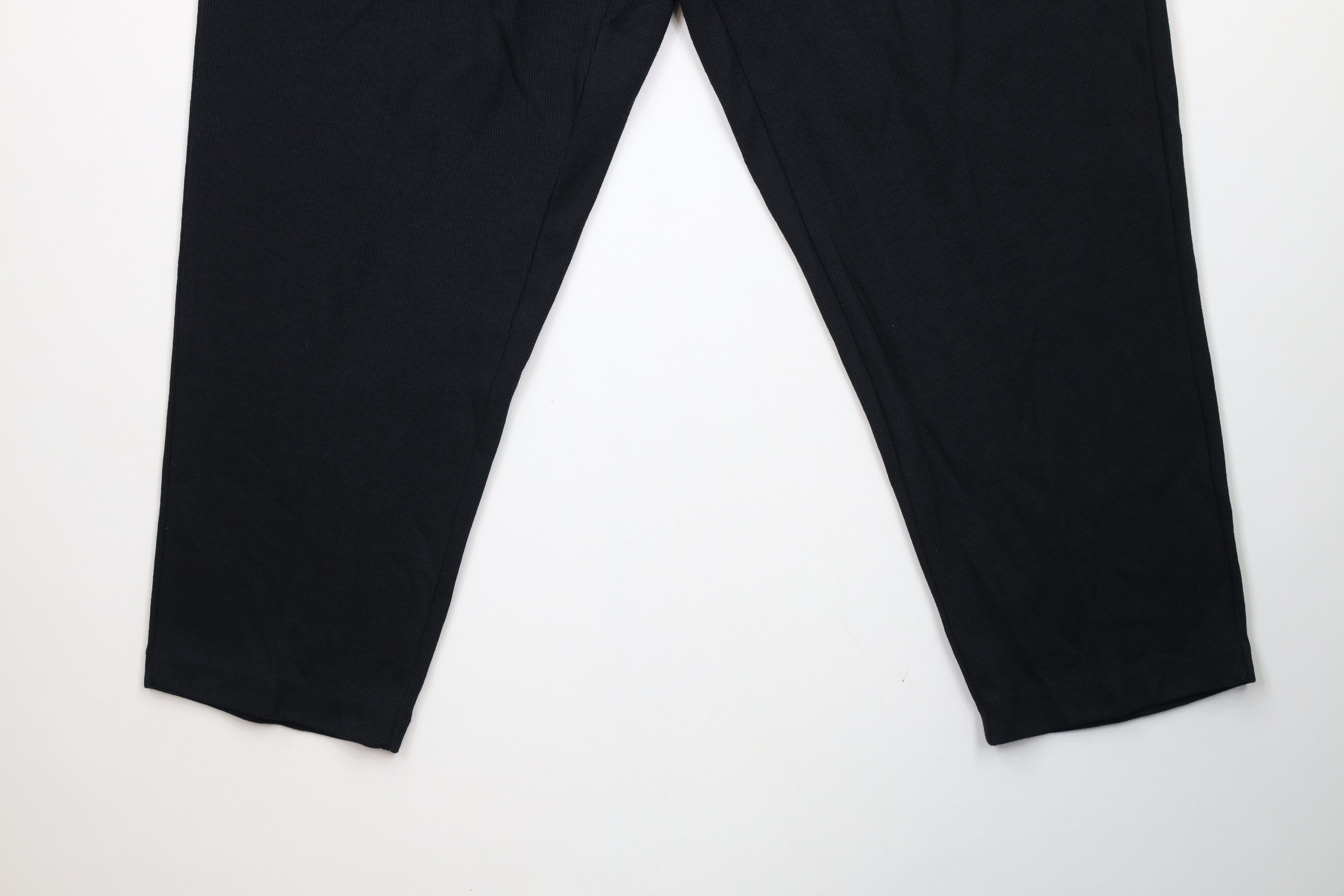 Vintage Vintage 90s Streetwear Ribbed Knit Sweatpants Black USA Size 29" - 4 Thumbnail