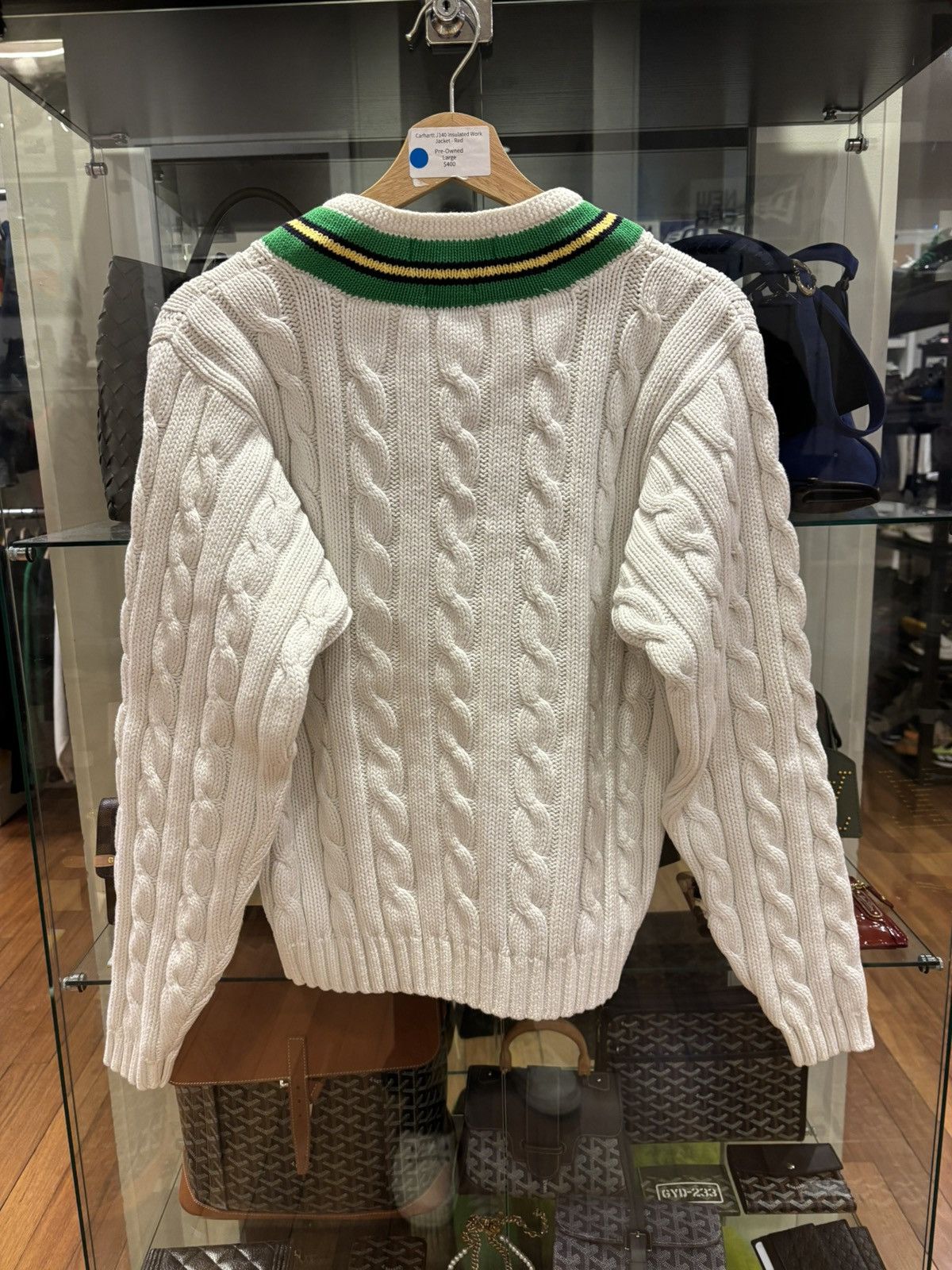 Polo Ralph Lauren Polo Ralph Lauren Cable Knit V Neck Sweater Size US L / EU 52-54 / 3 - 2 Thumbnail