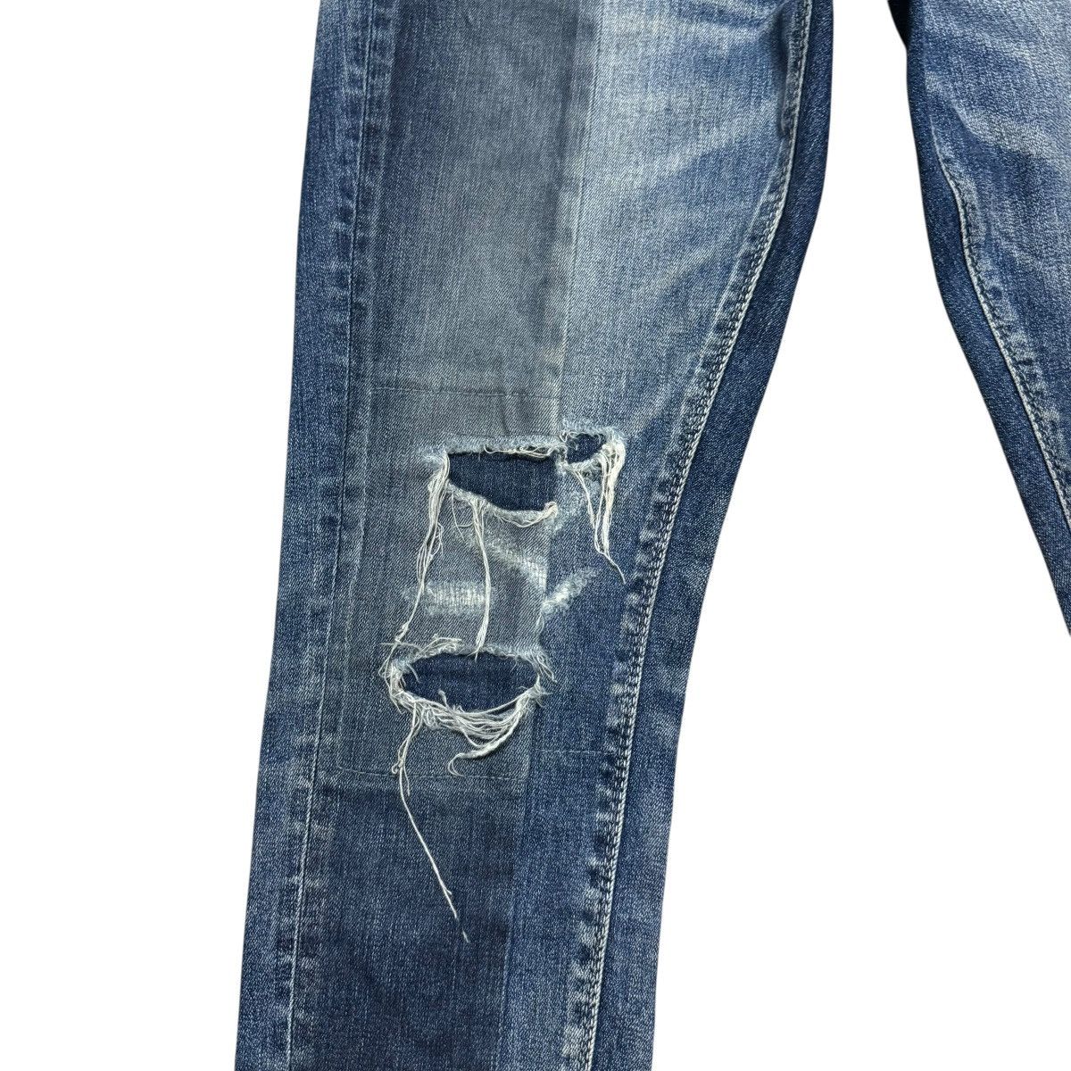 GOSTAR DE FUGA Gostar De Fuga Reconstruct Denim Skinny Jeans Size US 33 - 7 Thumbnail