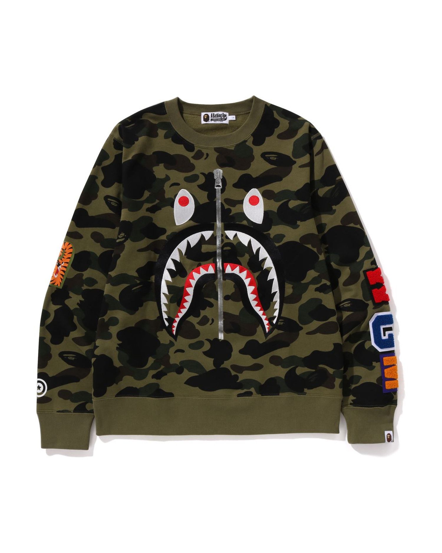 Bape × Kaws BAPE × Kaws Sweat Shirt Bendy 1st Camo Green [Size L