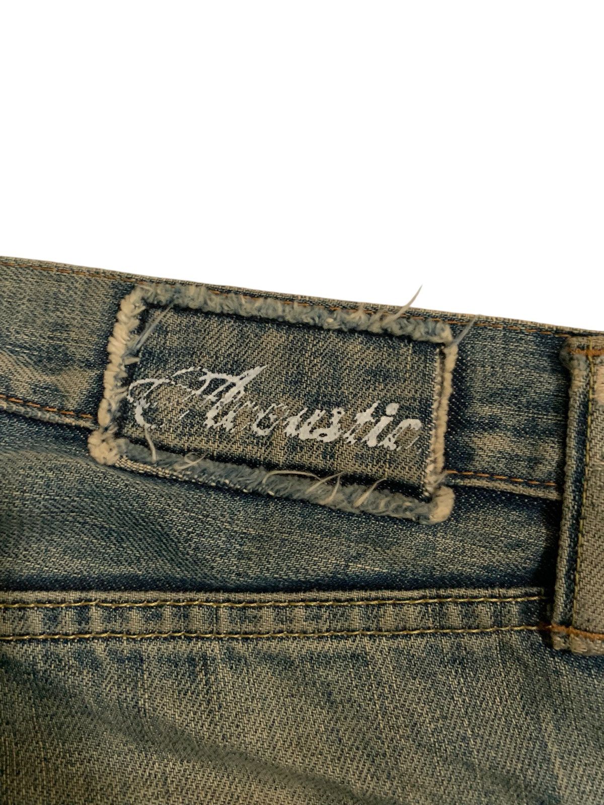 If Six Was Nine × Japanese Brand RARE💥ACOUSTIC SELVEDGE FADED&RUSTY JAPANESE DISTRESSED DENIM Size US 31 - 11 Thumbnail