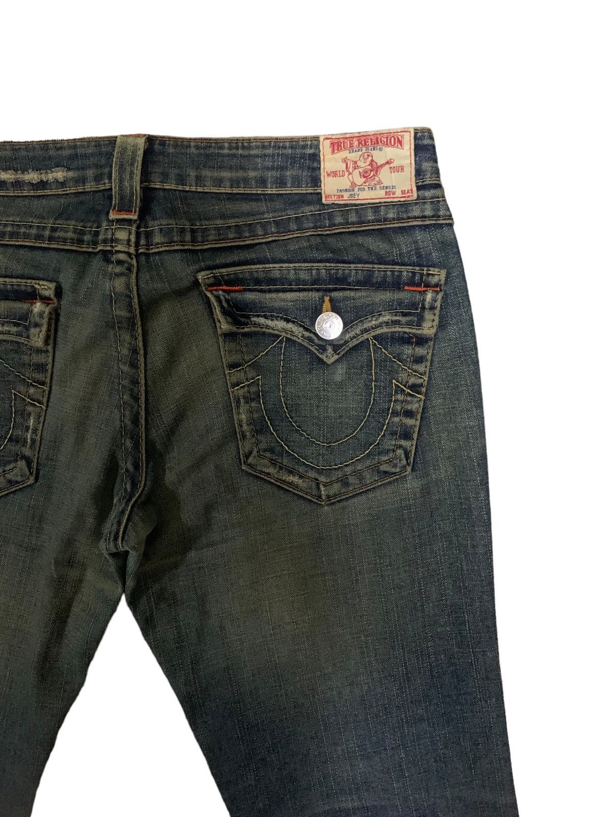 True Religion × Vintage 🔥Flare🔥 Vintage 90s True Religion Distress Bootcut Jeans Size US 34 / EU 50 - 13 Thumbnail
