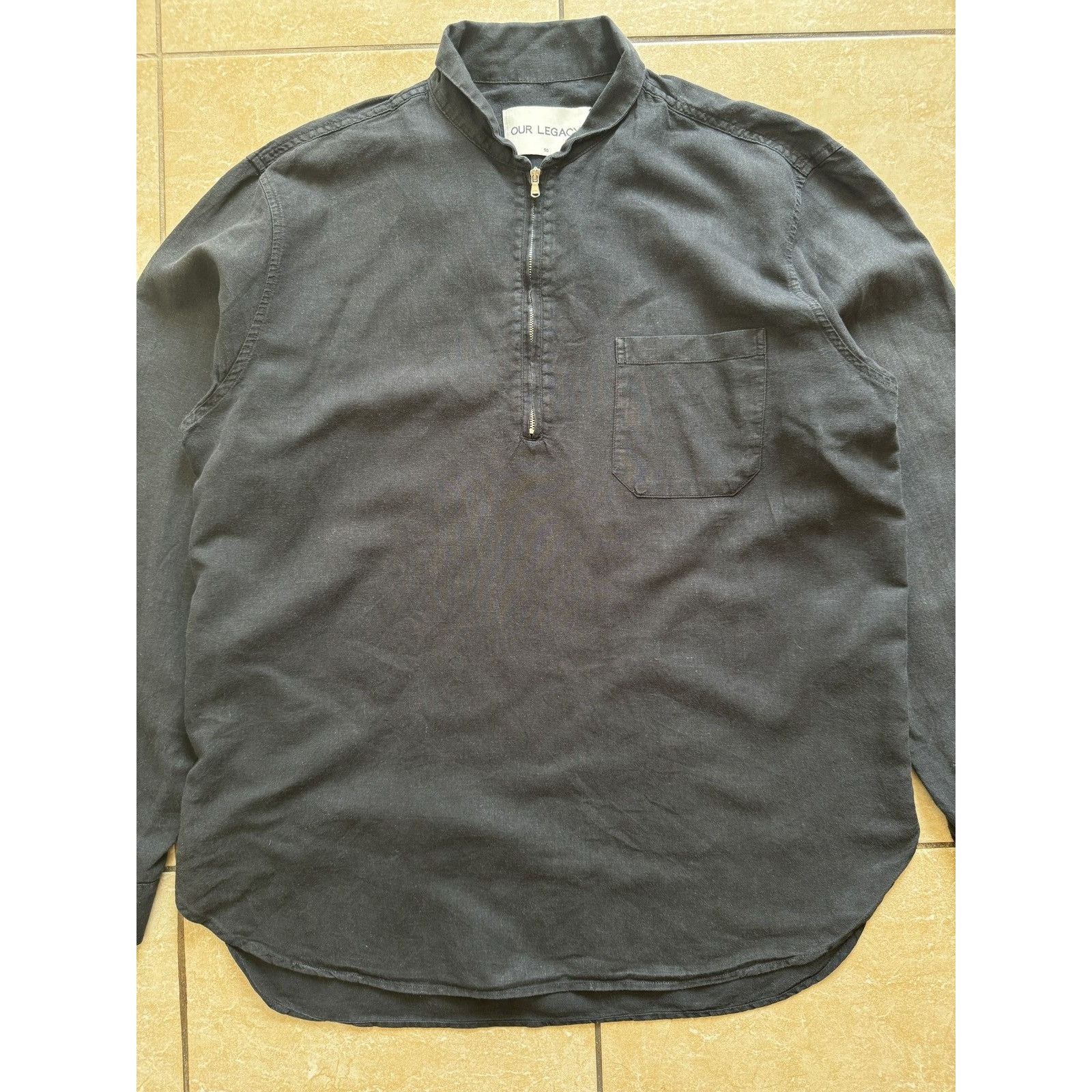 Our Legacy Our Legacy 1/3 Zip-up Cotton/Wool Shirt Size US S / EU 44-46 / 1 - 4 Thumbnail