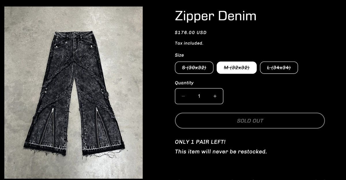 【VUSIVE】Zipper Denim Vusive Zipper Distressed Denim