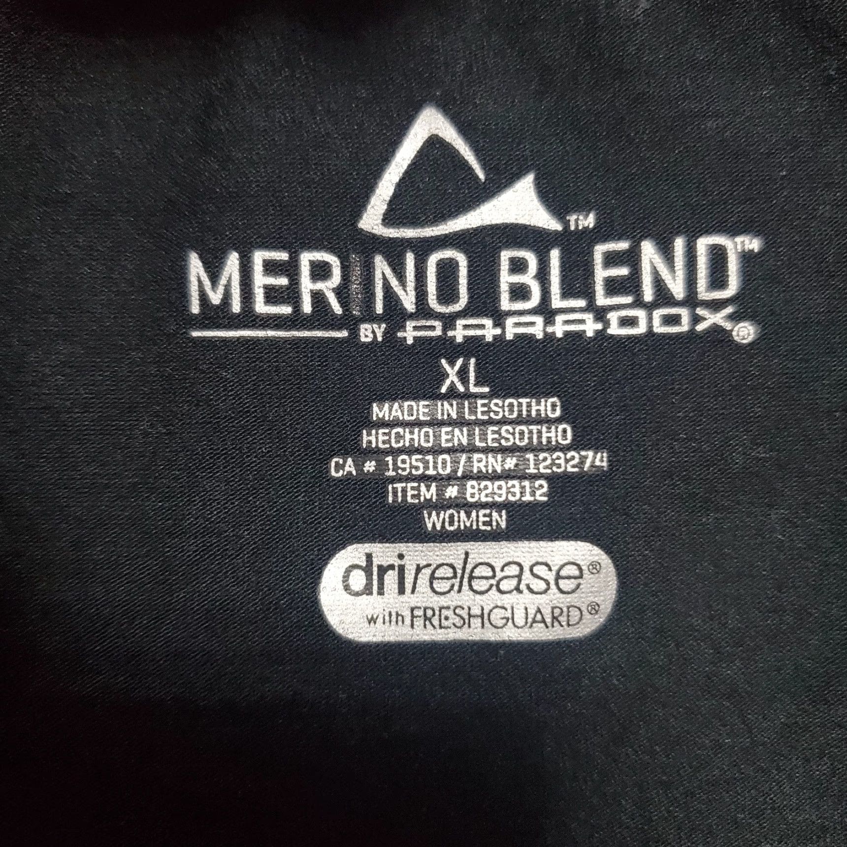 Vintage VINTAGE not applicable; Paradox Merino Blend Womens Base Layer Black 1/4 Zip Pullover DriRelease Top XL Size XL / US 12-14 / IT 48-50 - 3 Thumbnail