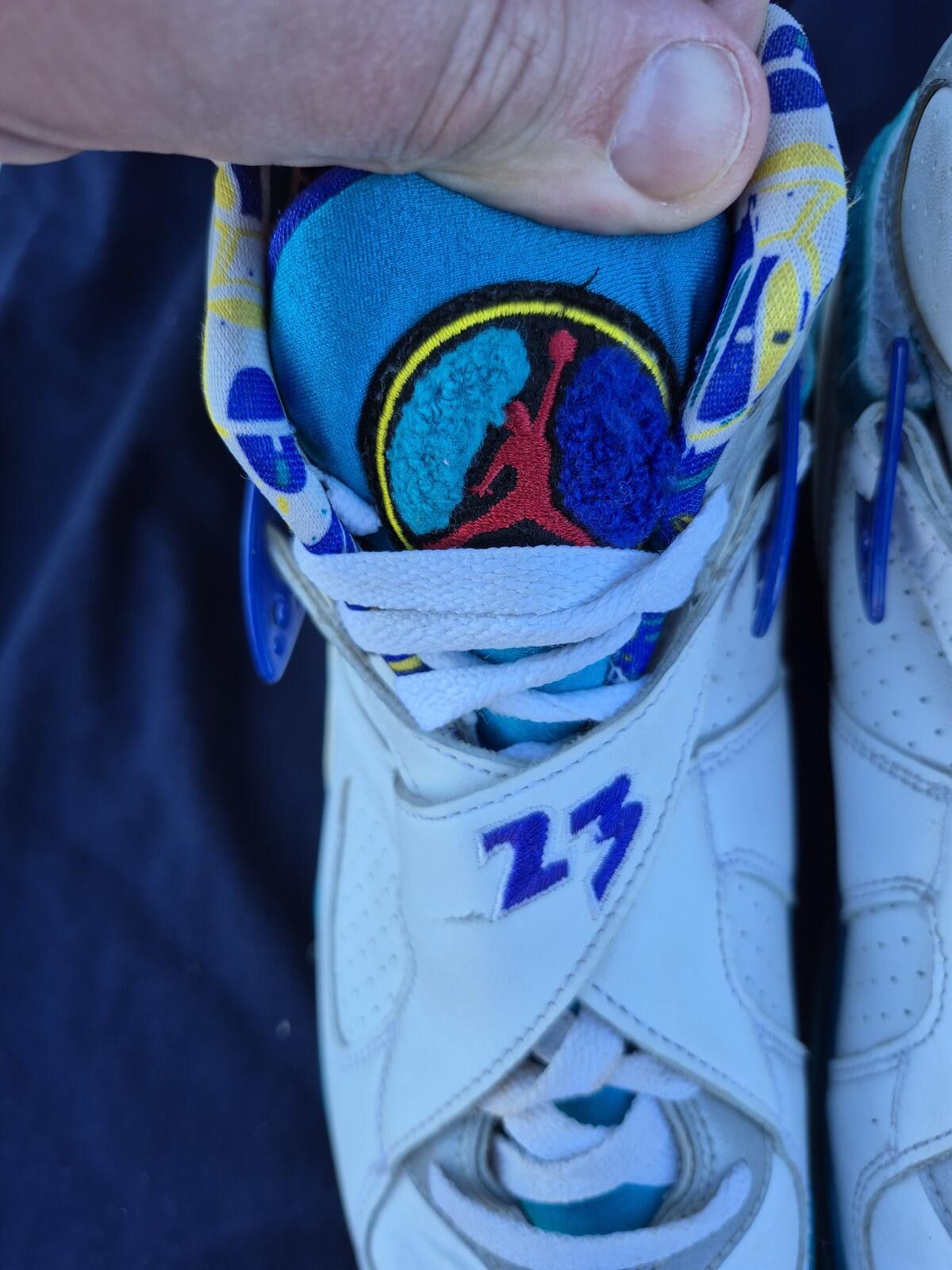 Jordan Brand Air Jordan 8 Retro “White Aqua” Womens 8.5 Used No Box Size US 8.5 / IT 38.5 - 2 Thumbnail
