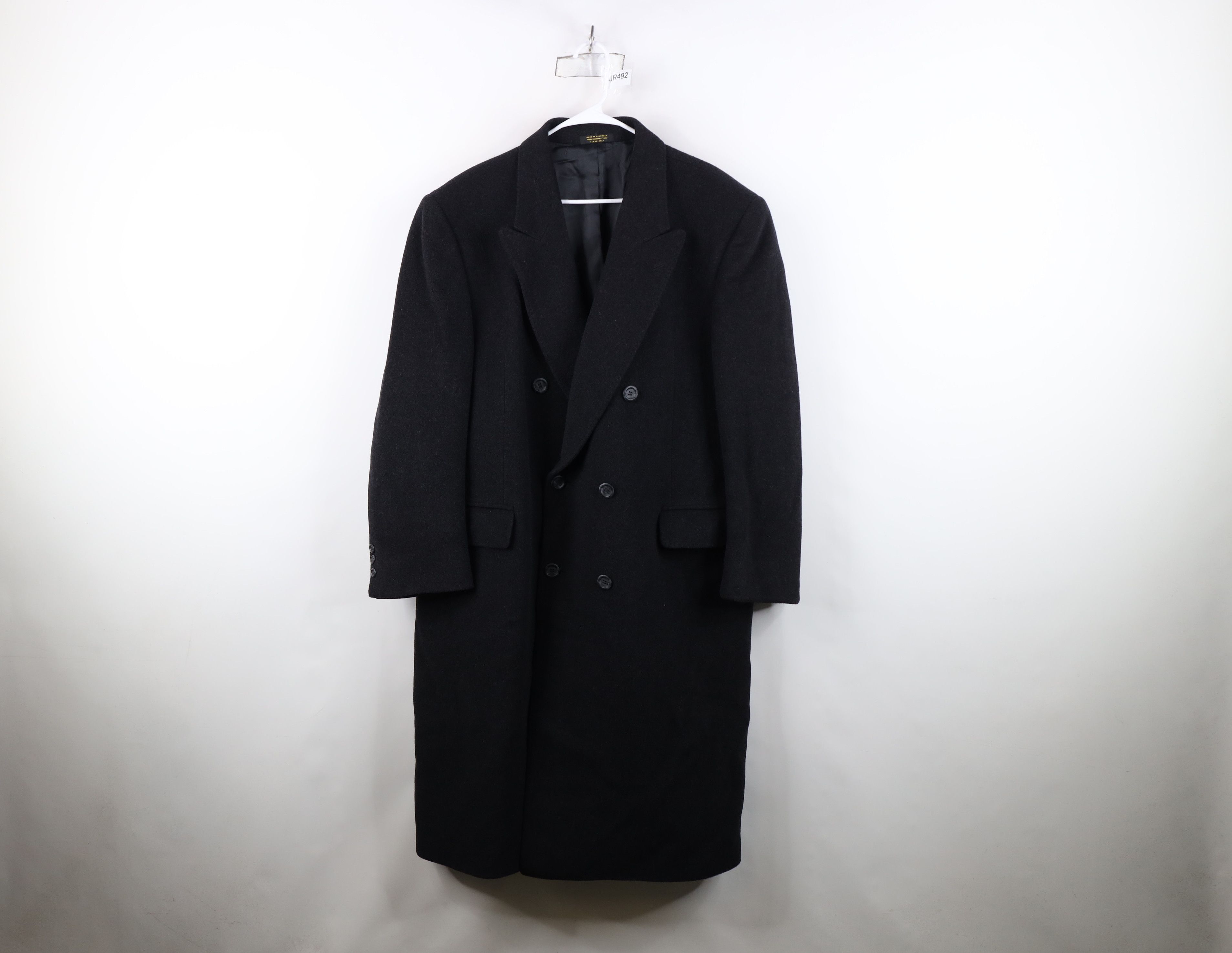 Vintage Vintage 90s Rockabilly Double Breasted Overcoat Jacket Black Size US XXL / EU 58 / 5 - 1 Thumbnail