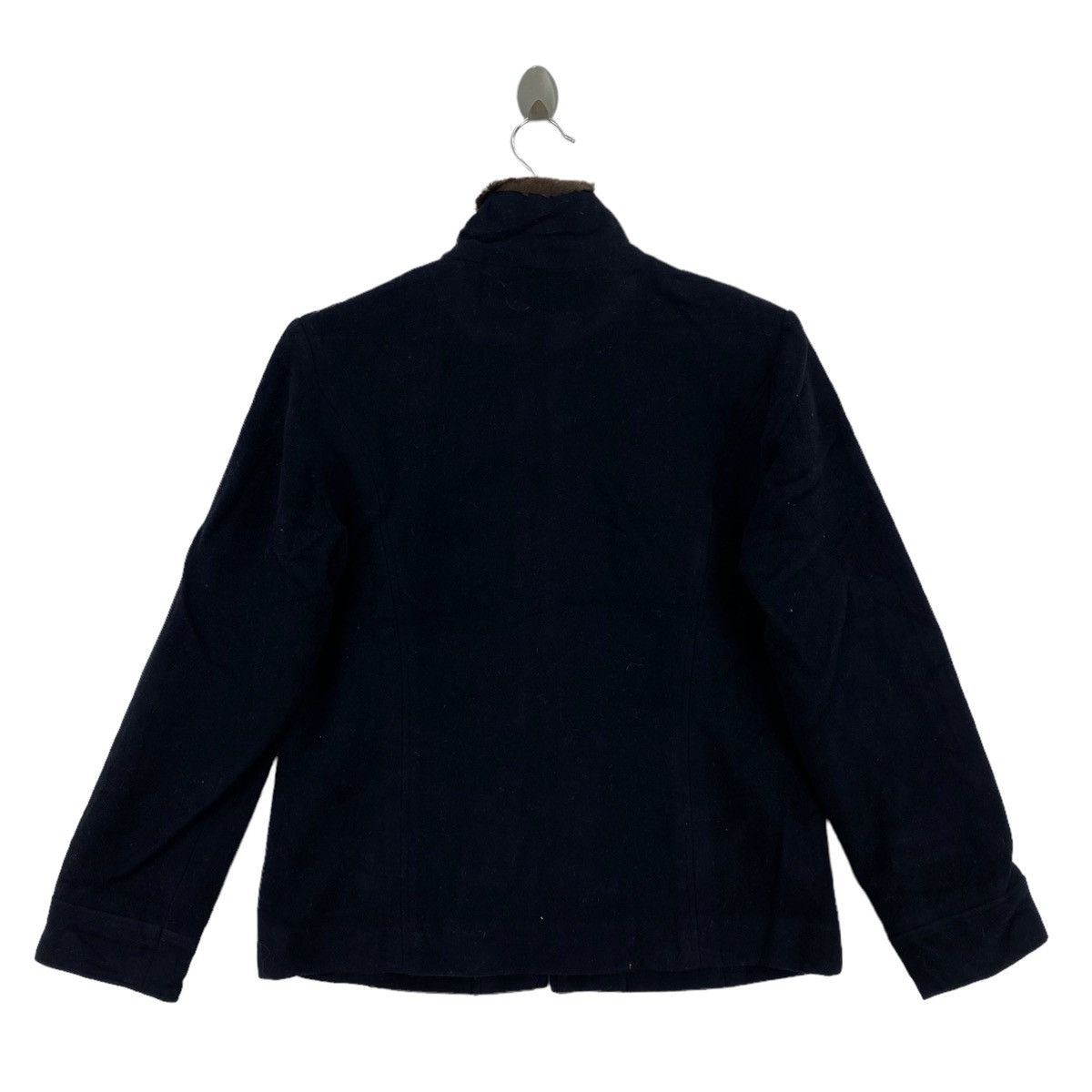Japanese Brand MARIONI Japanese Brand Fur Collar Inside Plain Black Coat Size US M / EU 48-50 / 2 - 2 Thumbnail