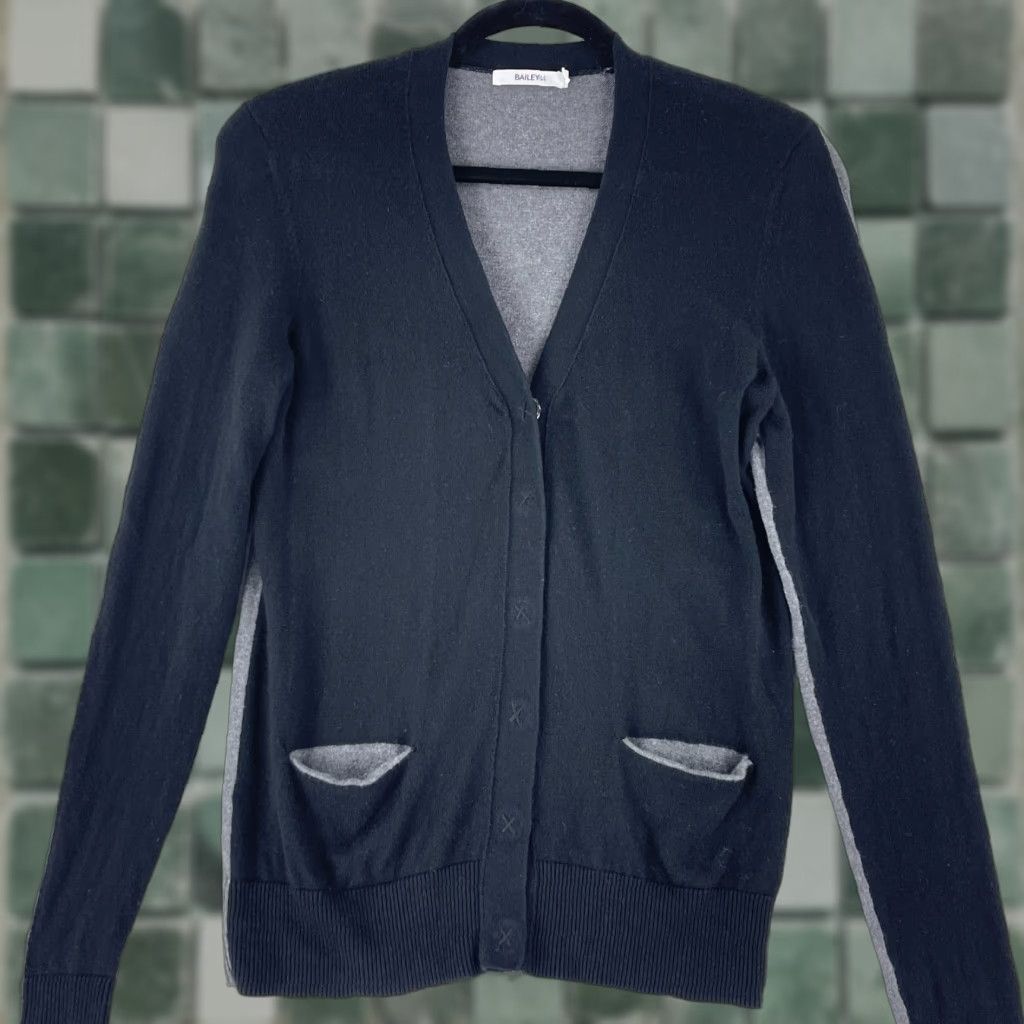 Bailey 44 Bailey 44 Cardigan Sweater Womens Small Black Snap Button Long Sleeve V-Neck Casual Shirt Size S / US 4 / IT 40 - 1 Thumbnail