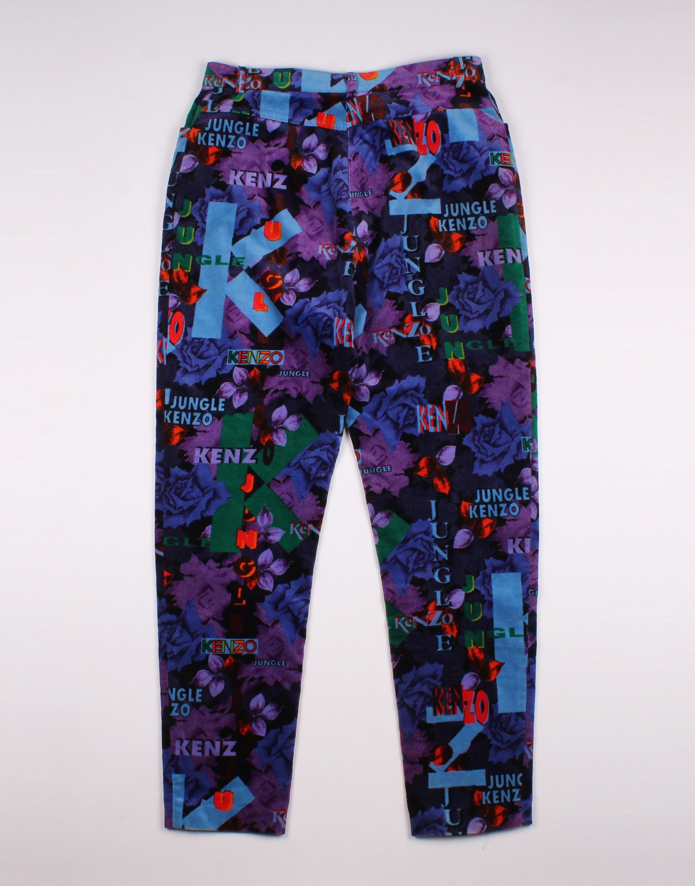 Kenzo × Vintage Vintage Kenzo Jungle 80's Velour Printed Pants Trousers Size 30" / US 8 / IT 44 - 7 Thumbnail