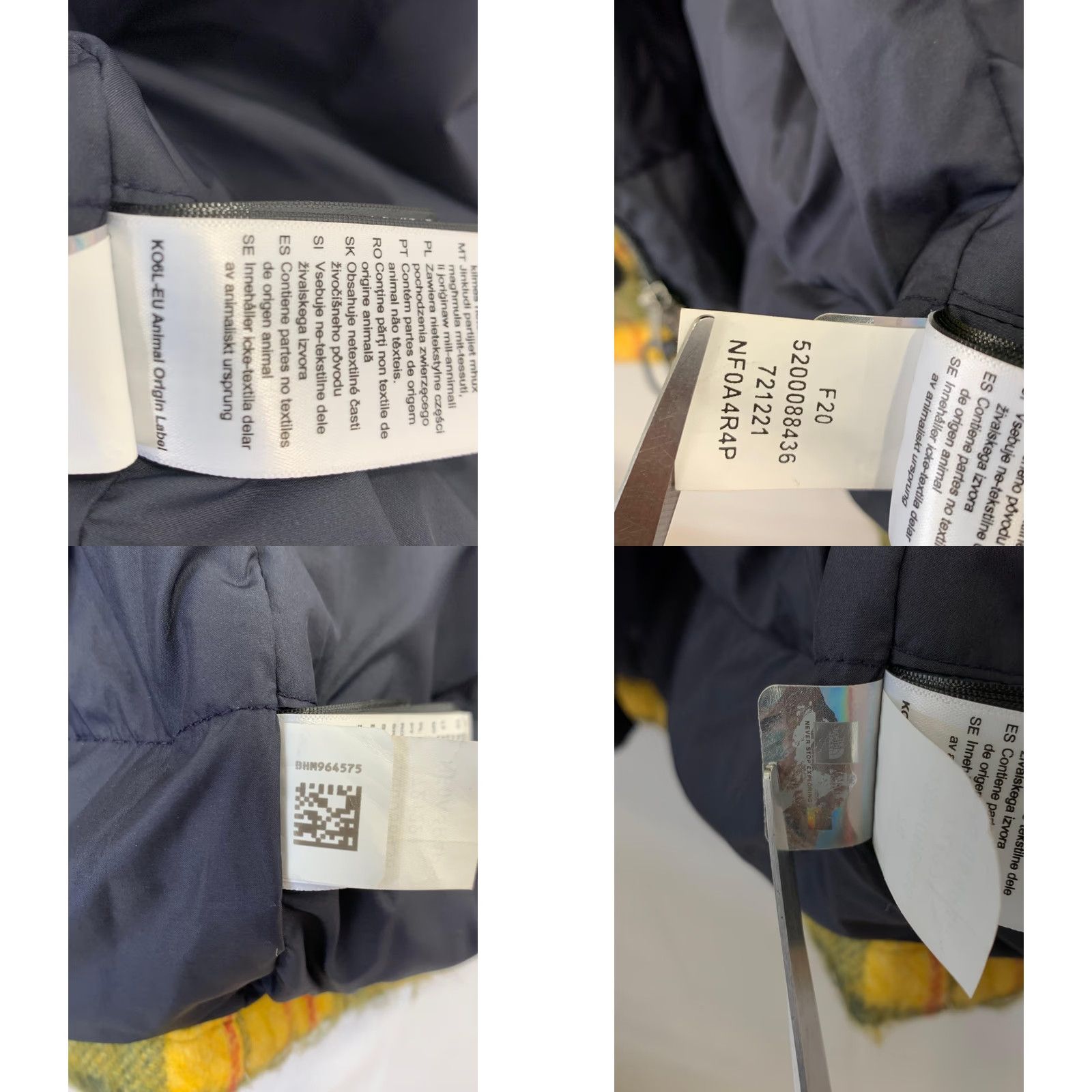 The North Face VINTAGE The North Face Brown Label Plaid Puffer Parka Jacket Mens M Yellow Wool Size US M / EU 48-50 / 2 - 9 Thumbnail