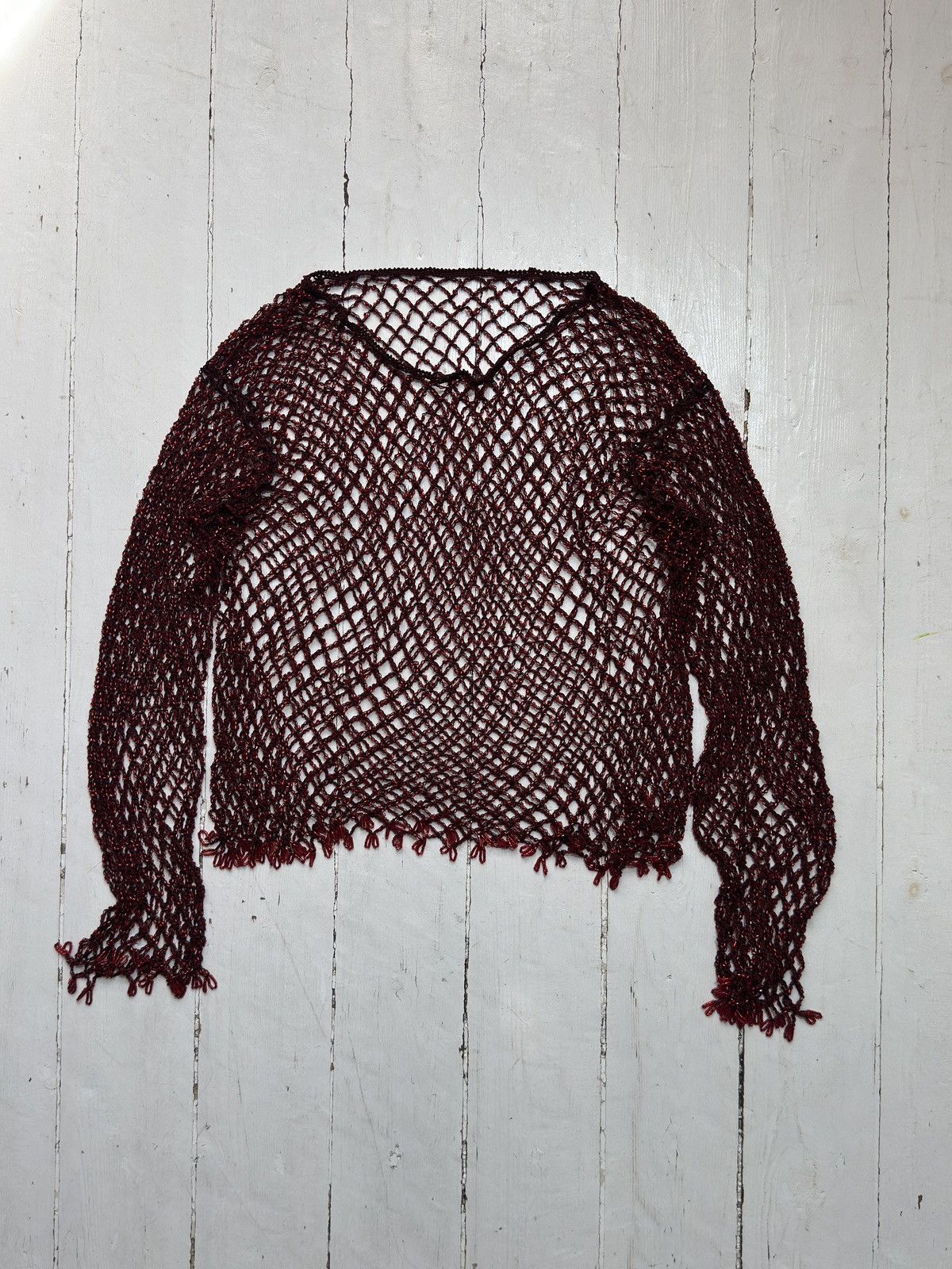 Other VINTAGE AVANT GARDE BEADS HANDMADE LONG SLEEVE Size S / US 4 / IT 40 - 4 Thumbnail