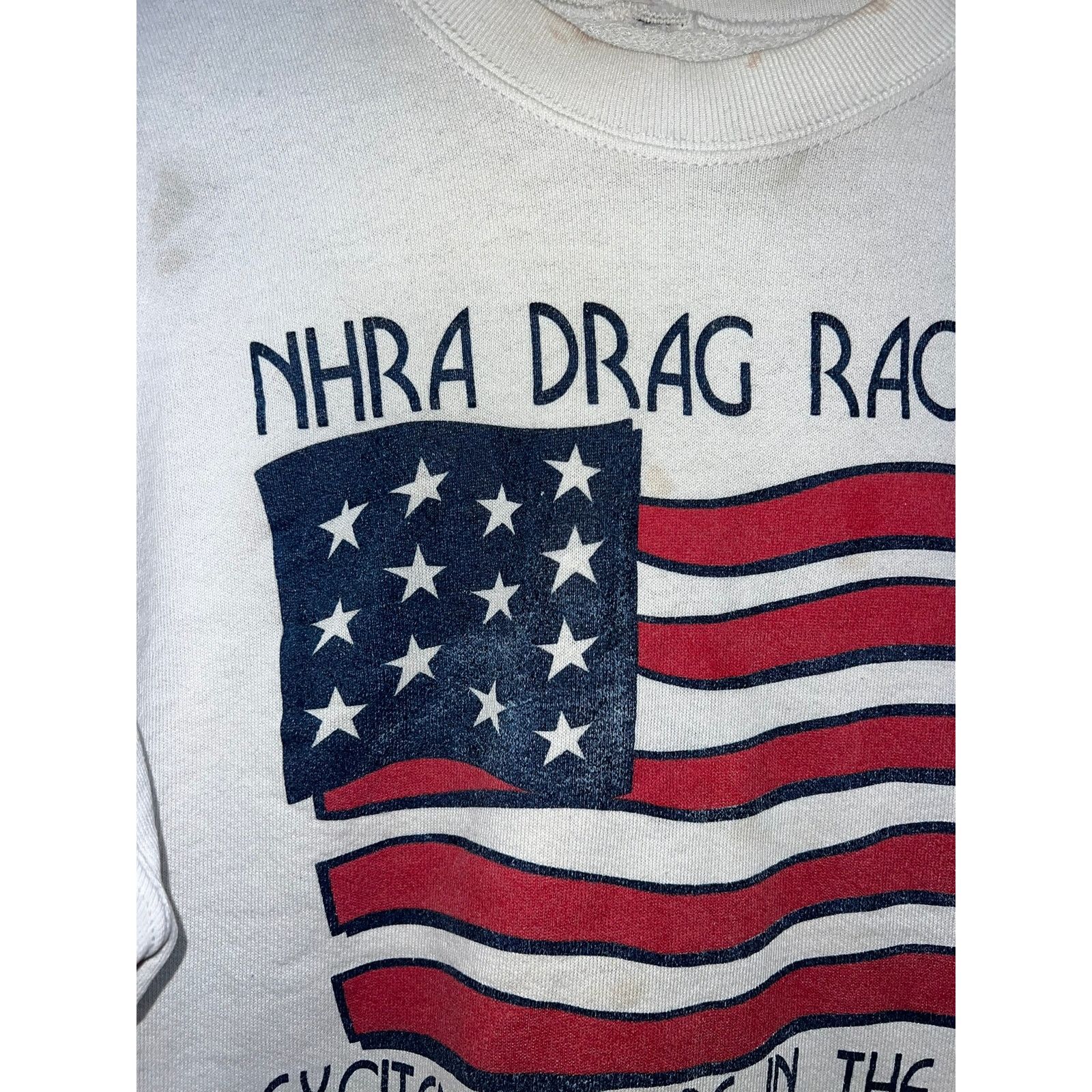 Vintage Vintage NHRA Drag Racing Sweatshirt Crewneck Flag 90s Medium Size US M / EU 48-50 / 2 - 3 Thumbnail