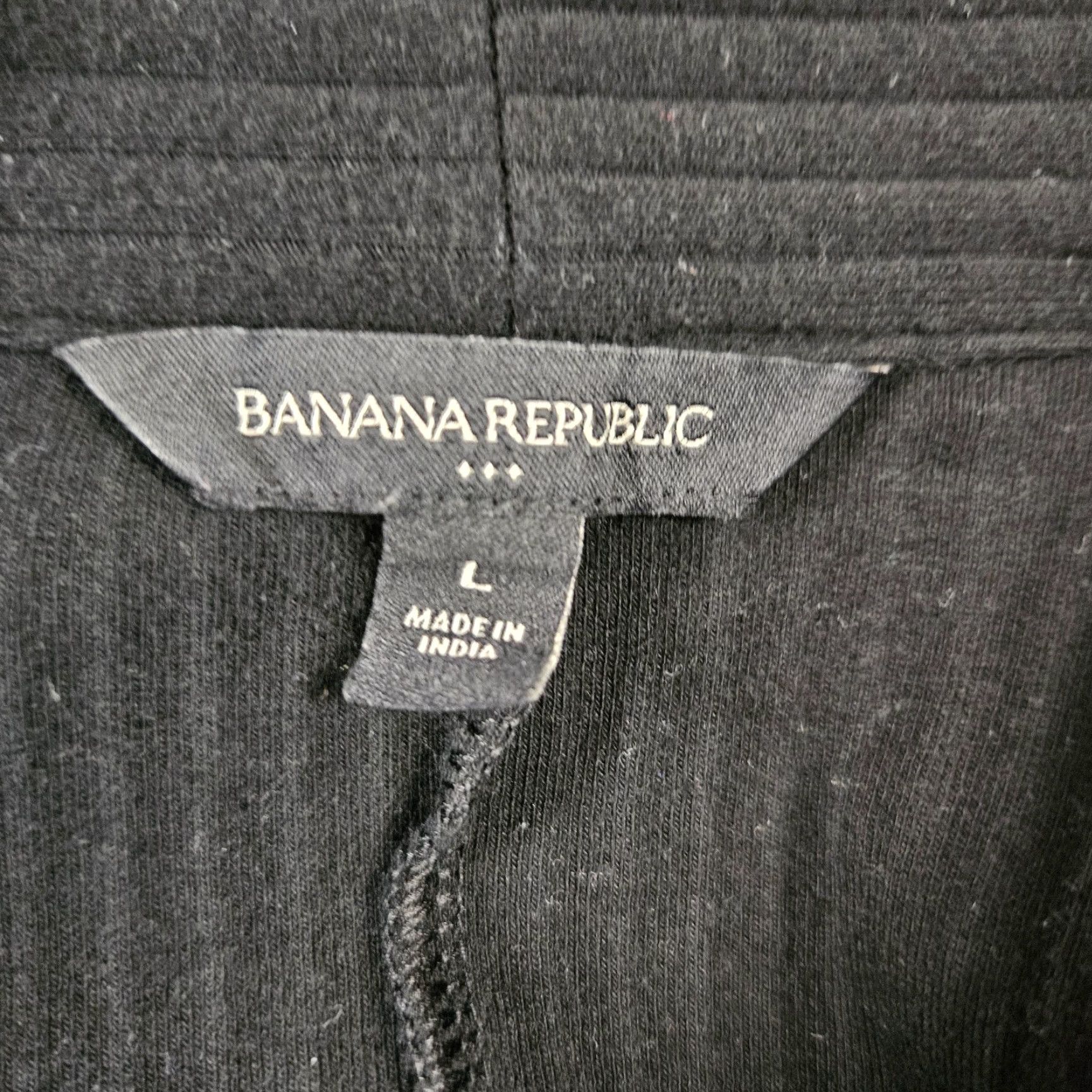 Banana Republic VINTAGE Banana Republic Womens Cardigan Sz Large Black Open Front Cotton Blend Size L / US 10 / IT 46 - 5 Thumbnail