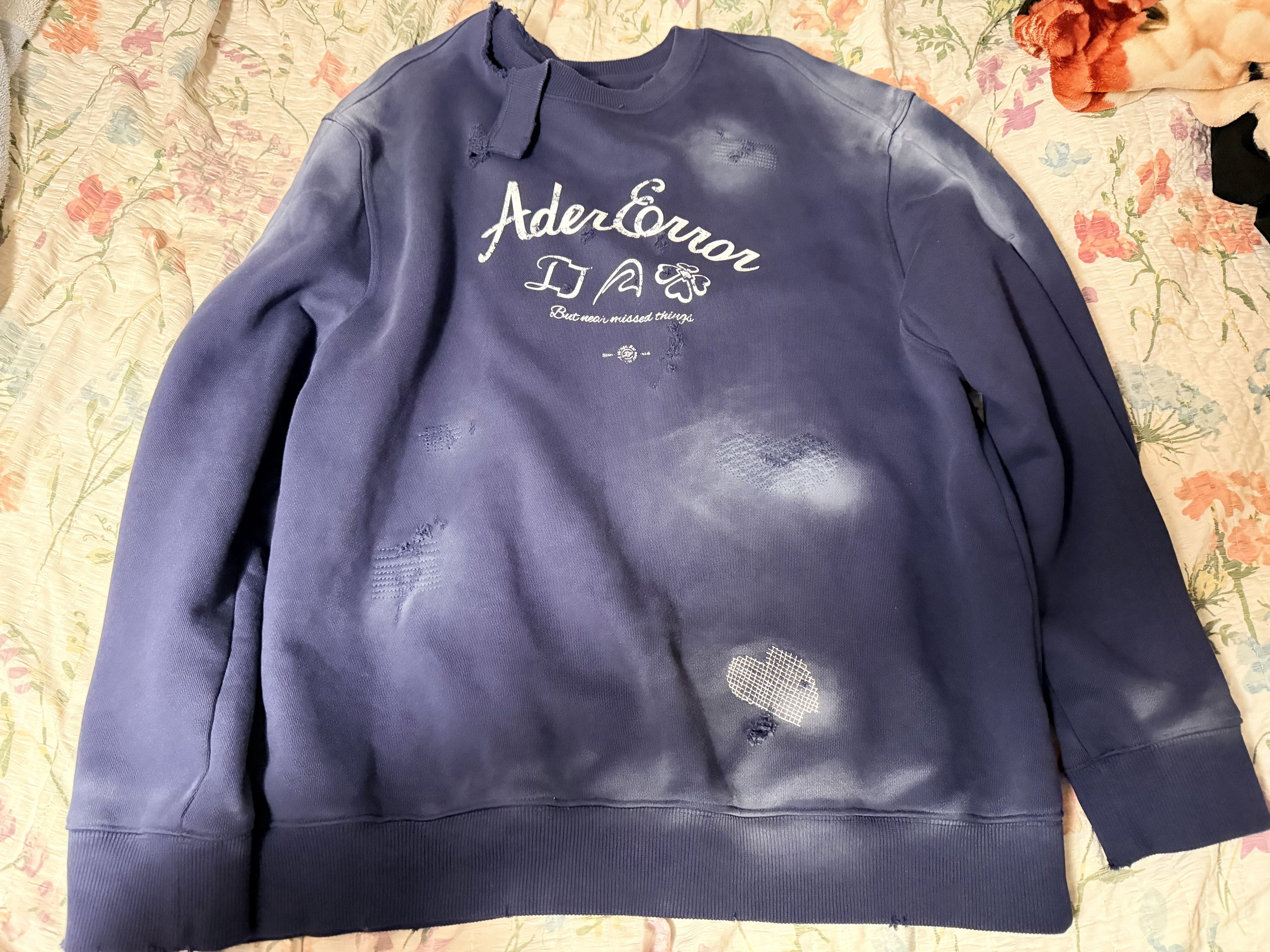 Ader Error ADER ERROR Navy Sollec Sweatshirt Size US M / EU 48-50 / 2 - 3 Thumbnail
