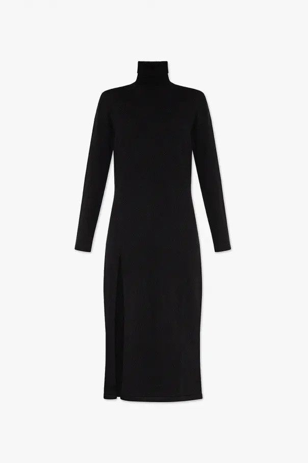 Saint Laurent Paris o1b1hav111124 Long Turtleneck Dress in Cashmere in Black Size XL / US 12-14 / IT 48-50 - 1 Thumbnail