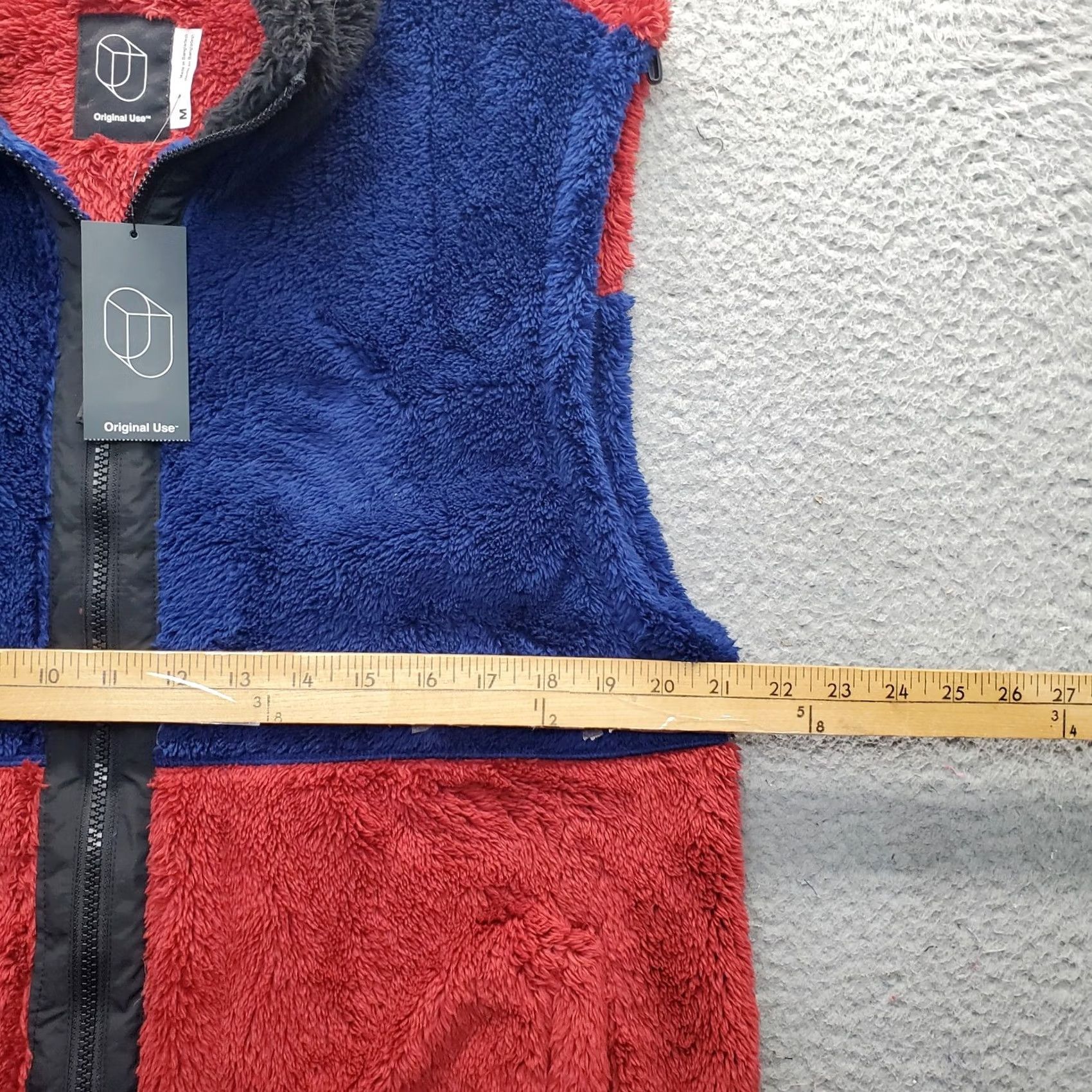 Vintage Original Use Vest Mens M Multi Sherpa Fleece Sleeveless Mock Neck Full Zip Size US M / EU 48-50 / 2 - 4 Thumbnail