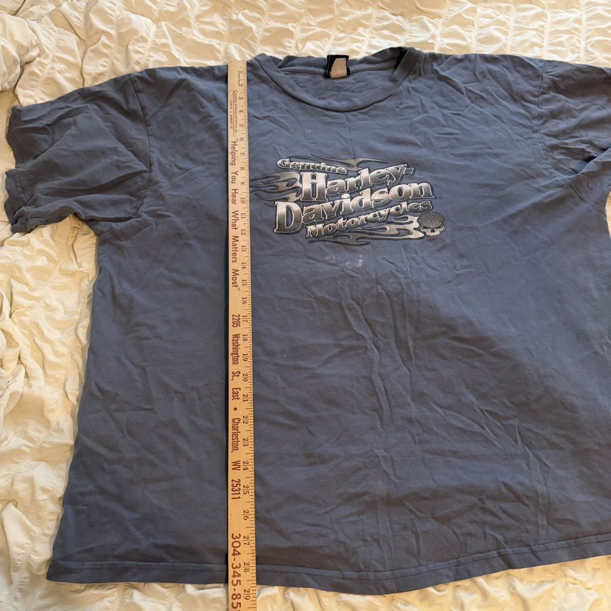 Harley Davidson Vintage Flames Skull Ashland Kentucky T Shirt Size US XXL / EU 58 / 5 - 8 Thumbnail