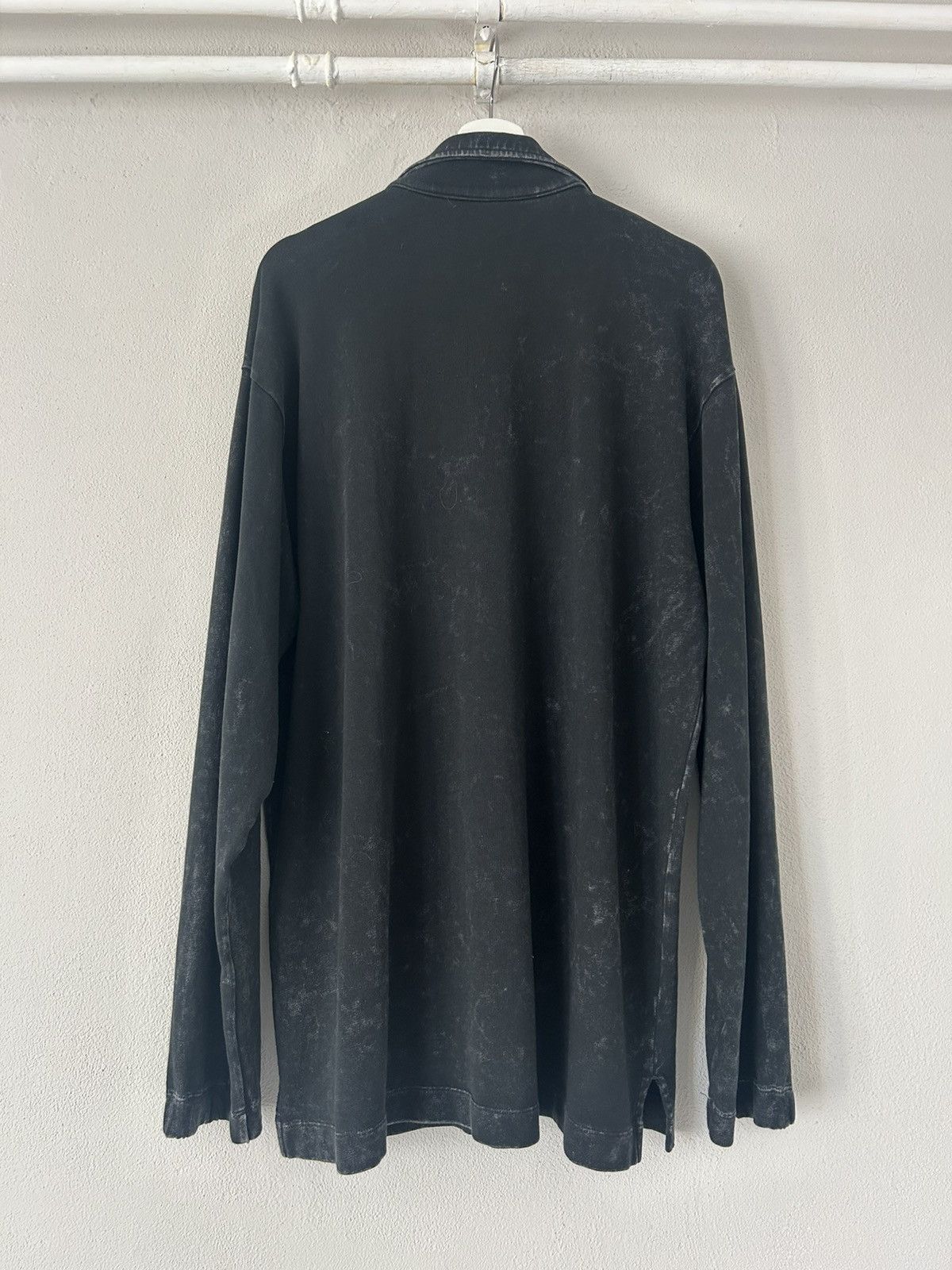 Dries Van Noten Oversized Vintage Washed Black Polo Sweater Size US M / EU 48-50 / 2 - 3 Thumbnail