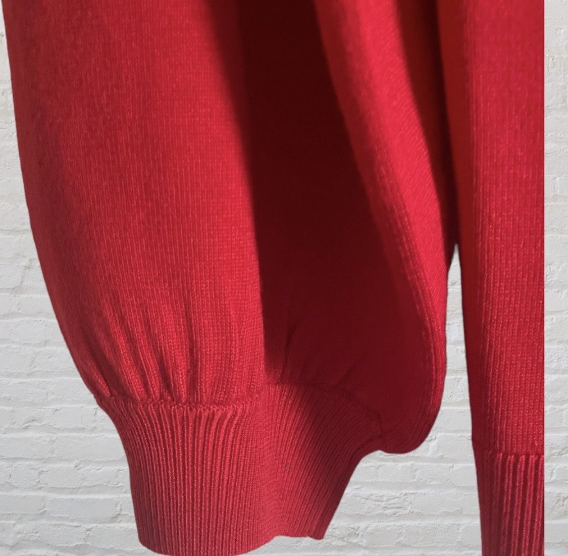 Other RED JADE CUTOUT BALLOON SLEEVE KNIT PULLOVER TOP Size S / US 4 / IT 40 - 6 Thumbnail