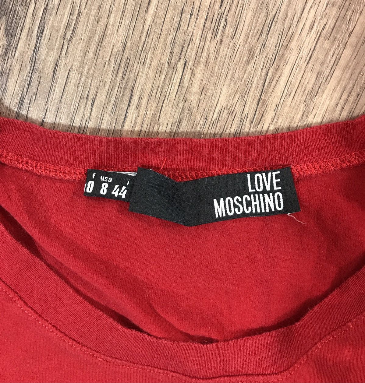 Moschino Love Moschino Big Logo Red T Shirt Size M / US 6-8 / IT 42-44 - 3 Thumbnail