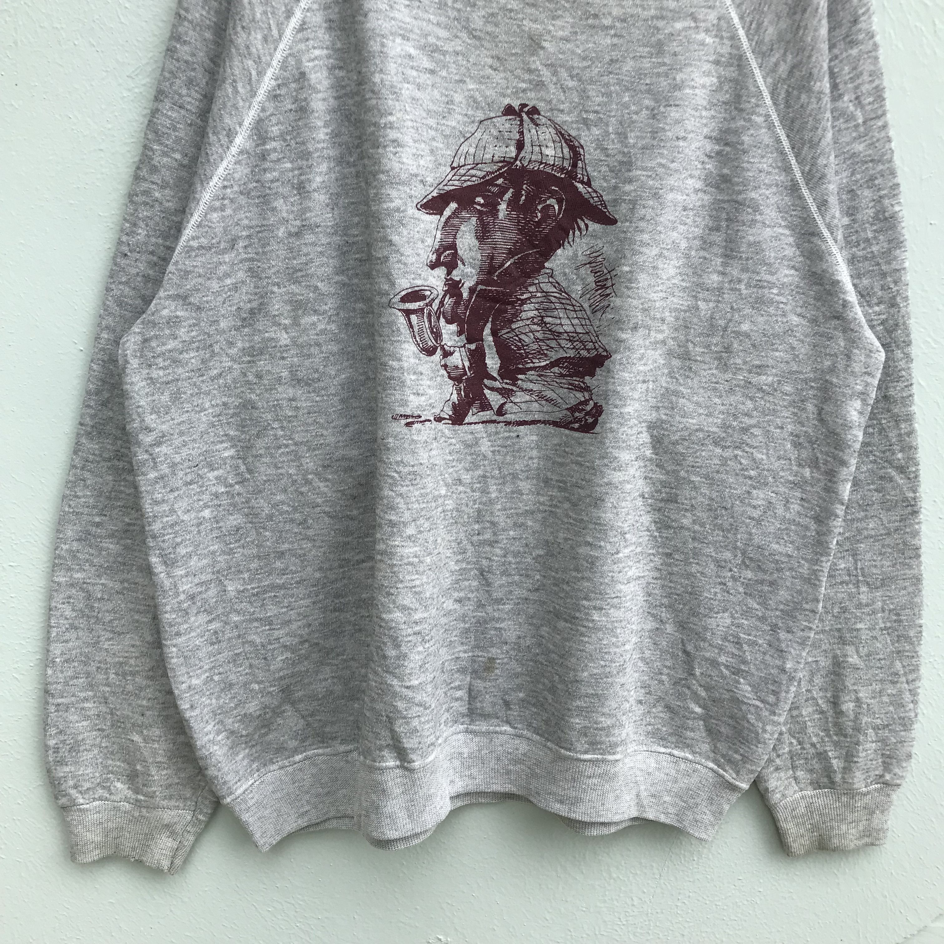 Japanese Brand Vintage Sherlock Holmes Pullover Sweatshirt 90s Size US XL / EU 56 / 4 - 3 Thumbnail