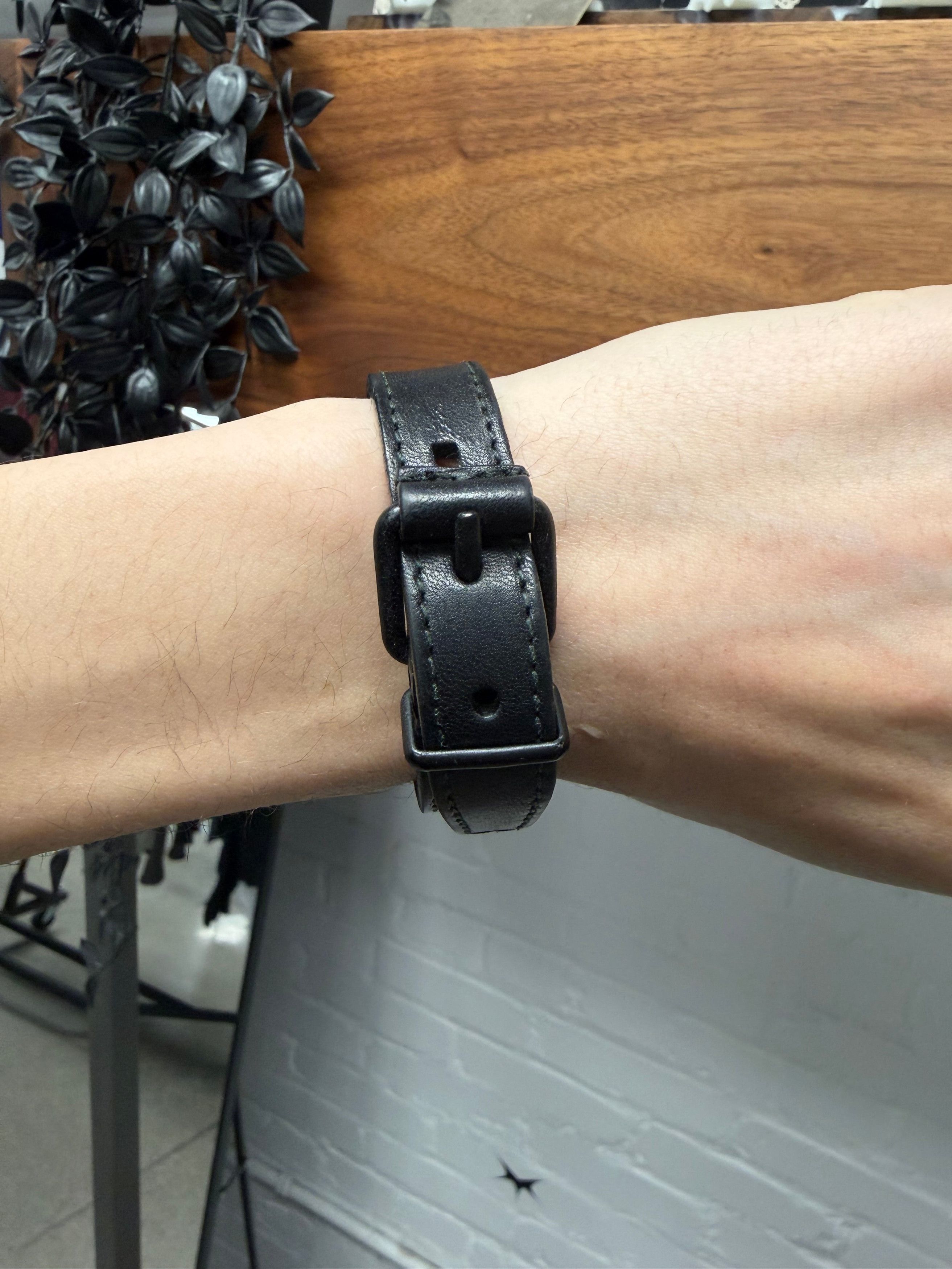 Balenciaga Balenciaga ‘Agneau’ Single Strap Black Calfskin Leather Bracelet Size ONE SIZE - 2 Thumbnail