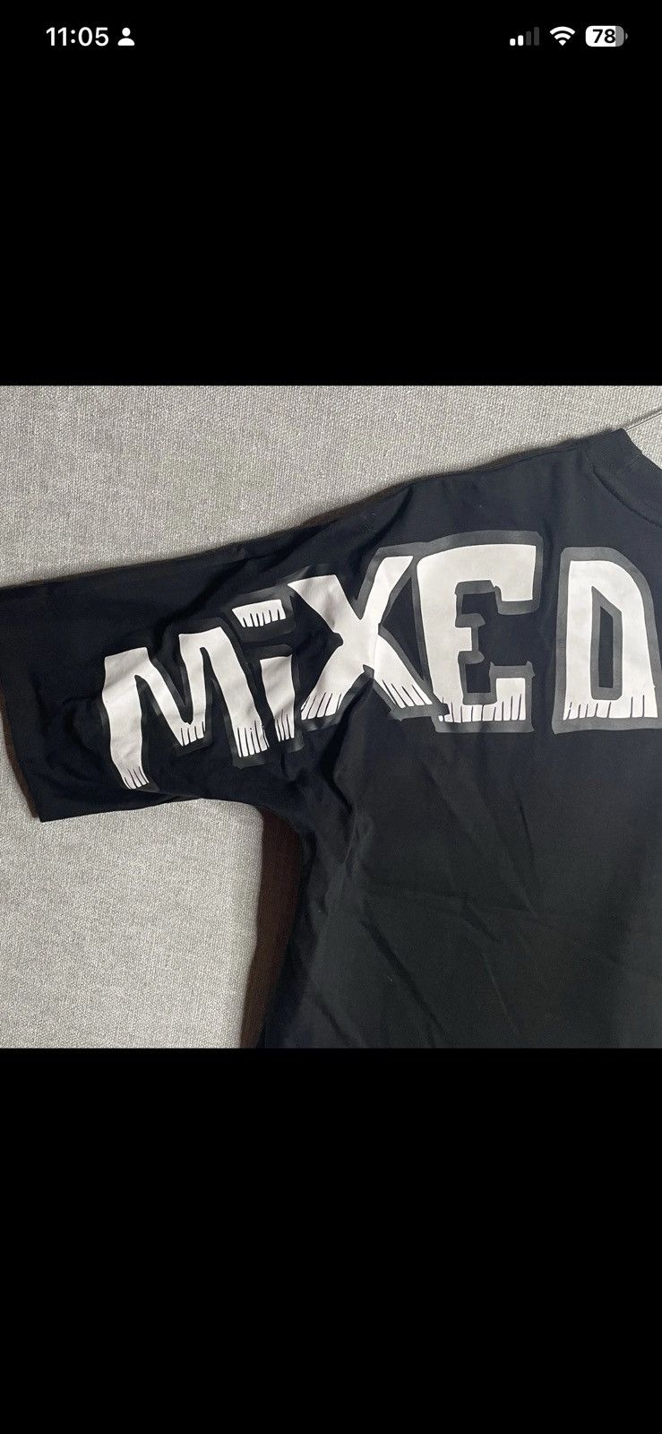 Other Mixed Emotion Black Cropped T-Shirt Streetwear Size Medium Size US M / EU 48-50 / 2 - 3 Thumbnail