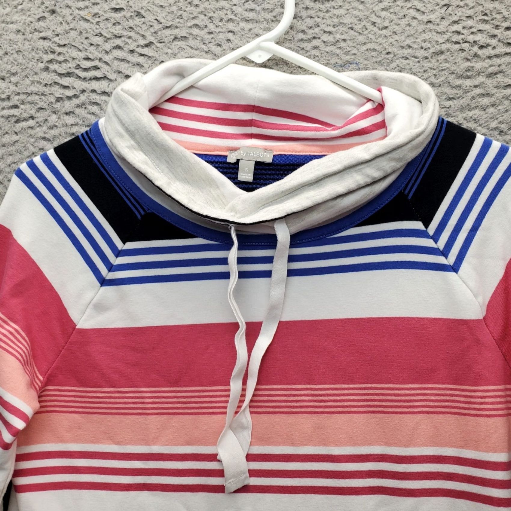 Talbots Talbots Sweater Womens Small Multi Striped Waffle Knit Funnel Neck Pullover Size S / US 4 / IT 40 - 5 Thumbnail