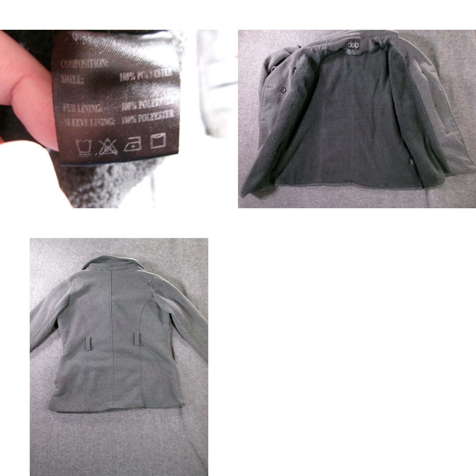Vintage DEB Jacket Women 2X Gray Double Breasted Causal Capsule Prep Classic Shirt Size XXL / US 16-18 / IT 52-54 - 8 Thumbnail