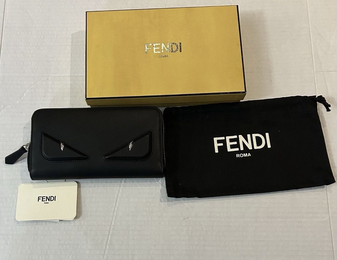 Fendi FENDI Monster Bug Eyes Leather Long Round Wallet Authentic Size ONE SIZE - 5 Thumbnail