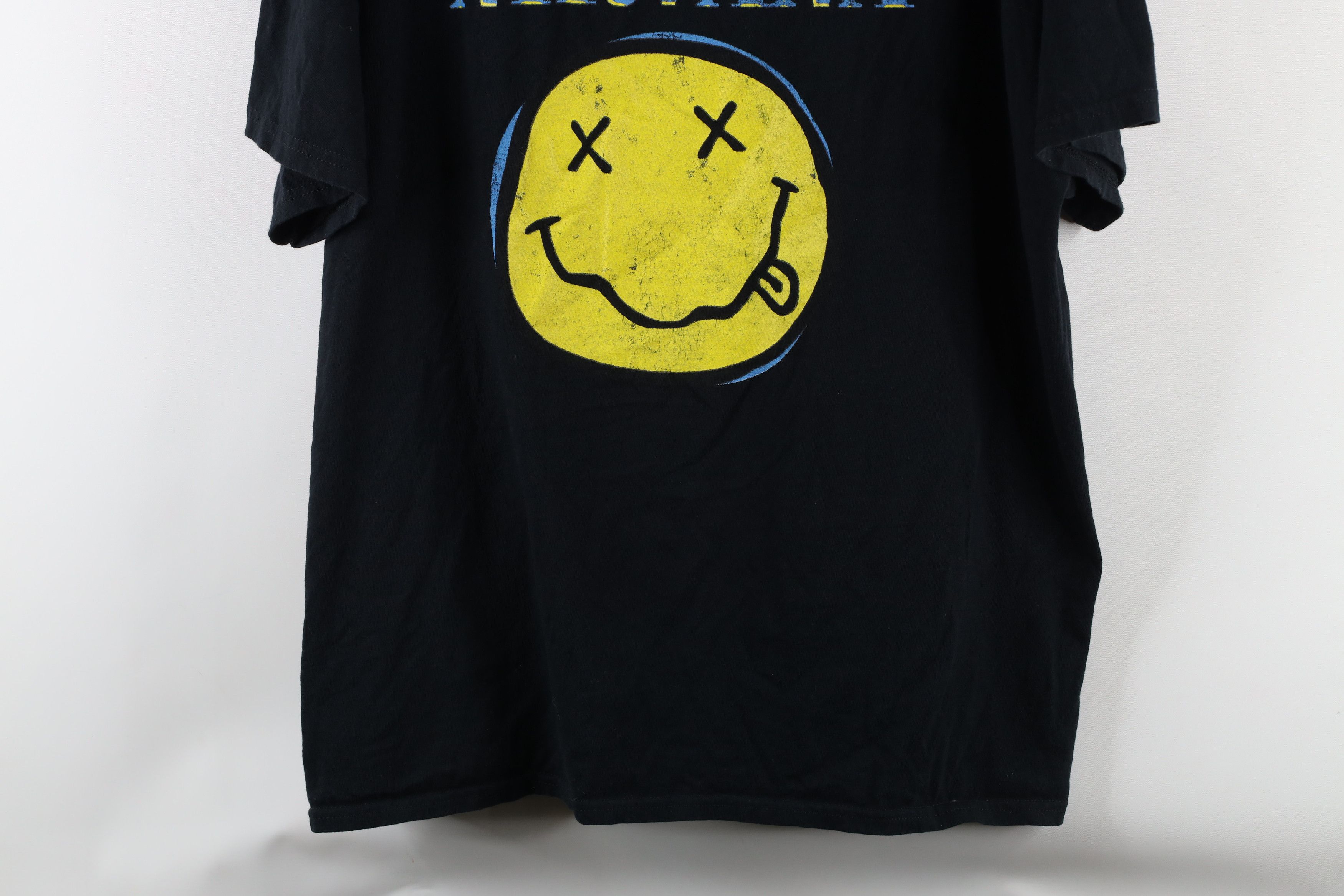 Vintage Retro Spell Out Dead Smiley Face Nirvana Band T-Shirt Size US XXL / EU 58 / 5 - 3 Thumbnail