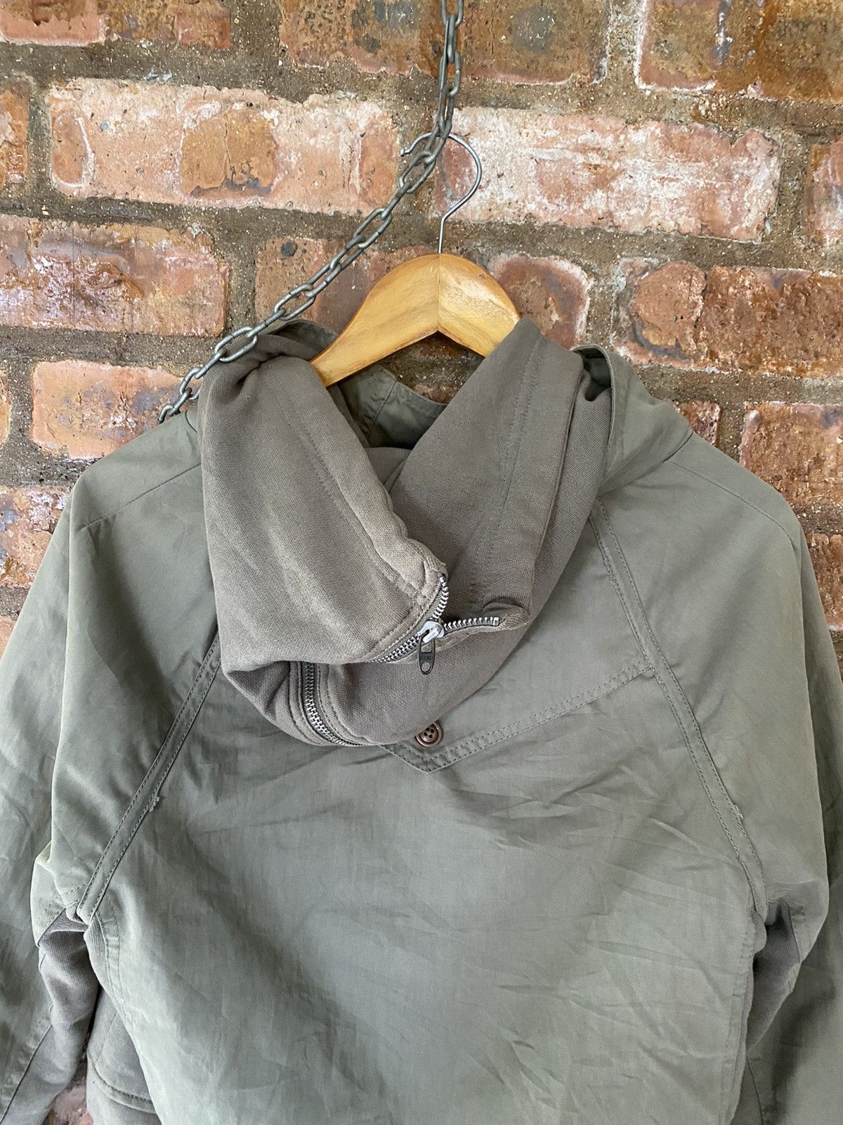 Diesel × If Six Was Nine × Japanese Brand 2000s Diesel crop bono hybrid hoodie Size US XS / EU 42 / 0 - 14 Thumbnail