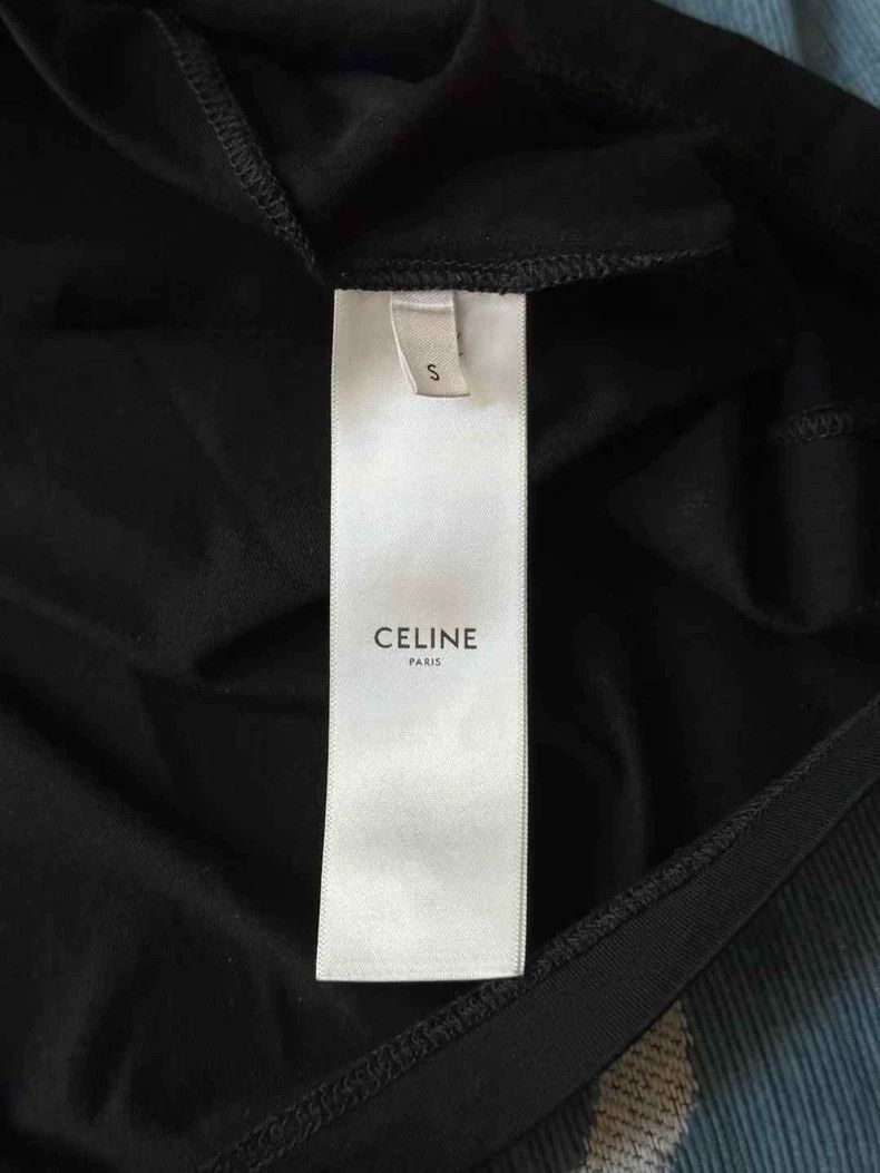 Celine Celine Black Logo Short Sleeve Shirt Size US S / EU 44-46 / 1 - 4 Thumbnail