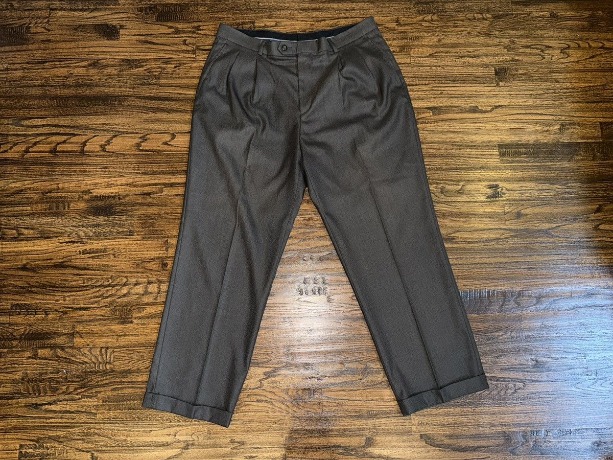 Stafford Stafford Vintage Pleated Trouser Dress Pant 38x30 Grey Size US 38 / EU 54 - 1 Thumbnail